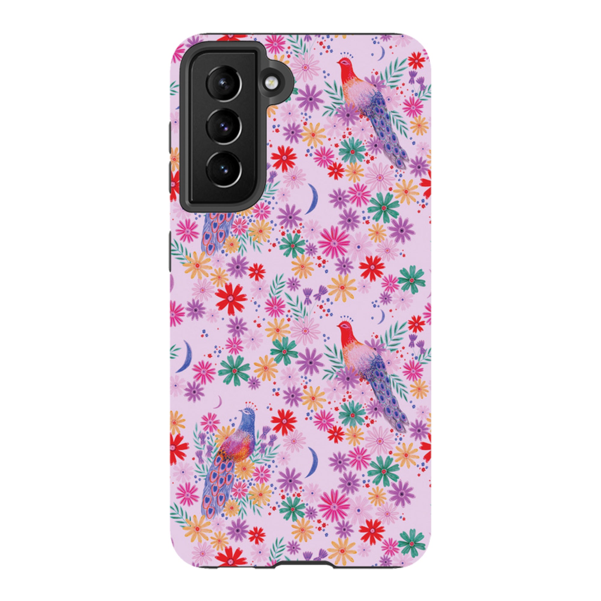 Samsung Tough Case - Peacock Pattern Lilac By Lee Foster Wilson