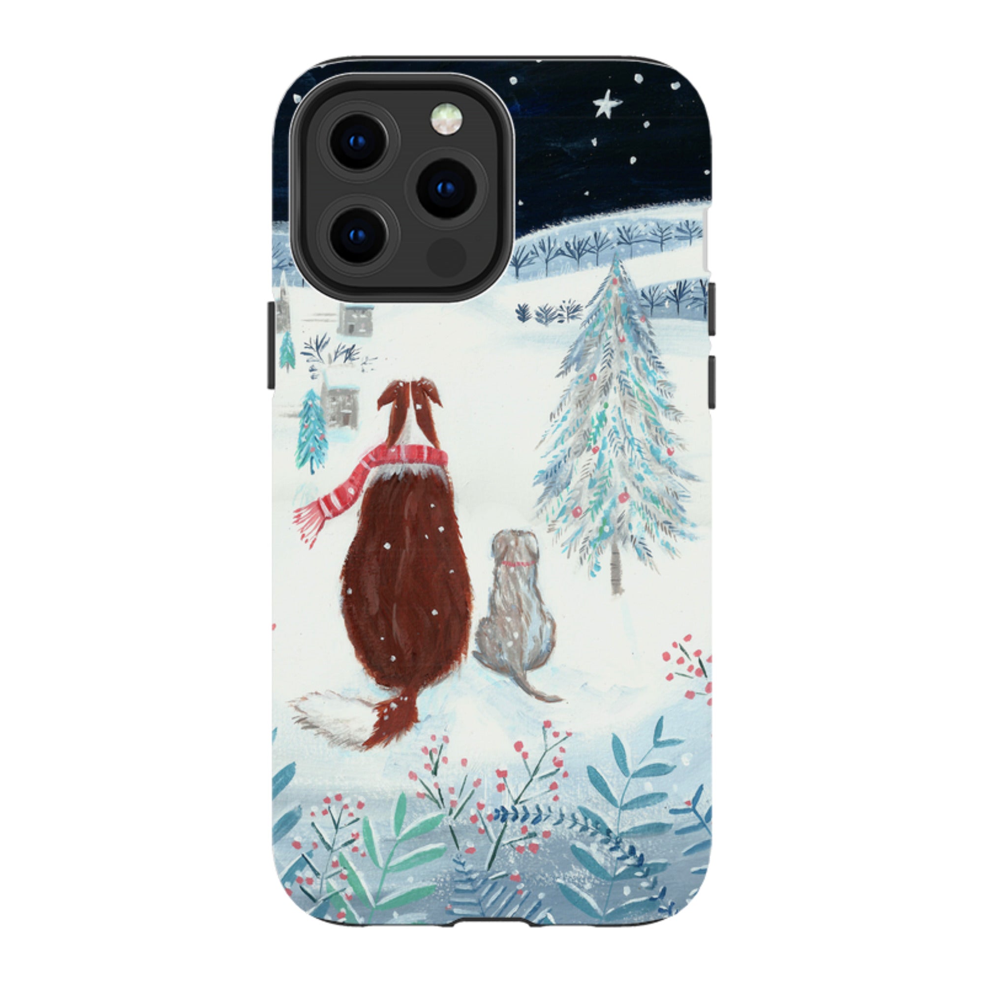 iPhone Tough Case - Snow Dogs By Mary Stubberfield