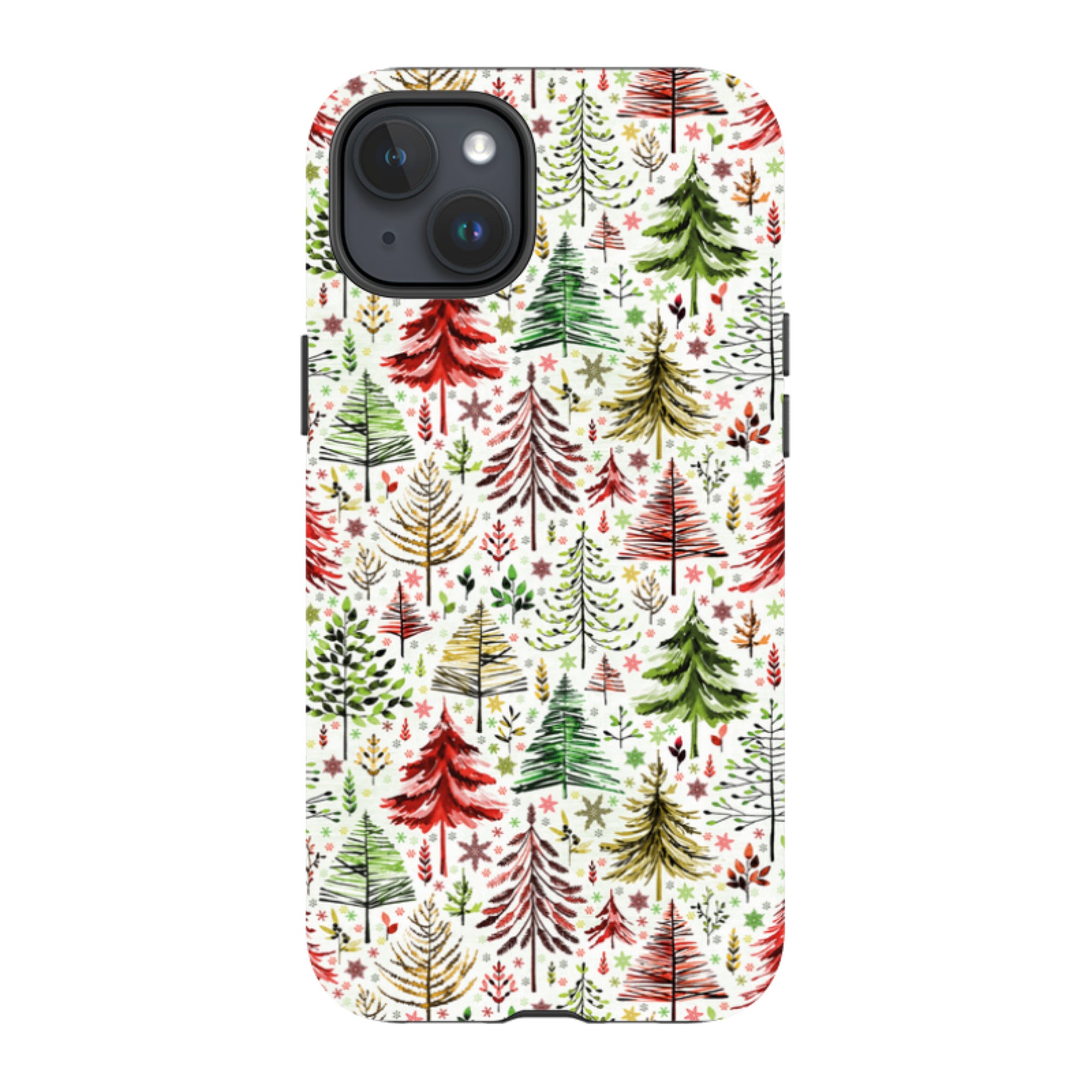 iPhone Tough Case - Xmas Trees By Elisabeth Haager
