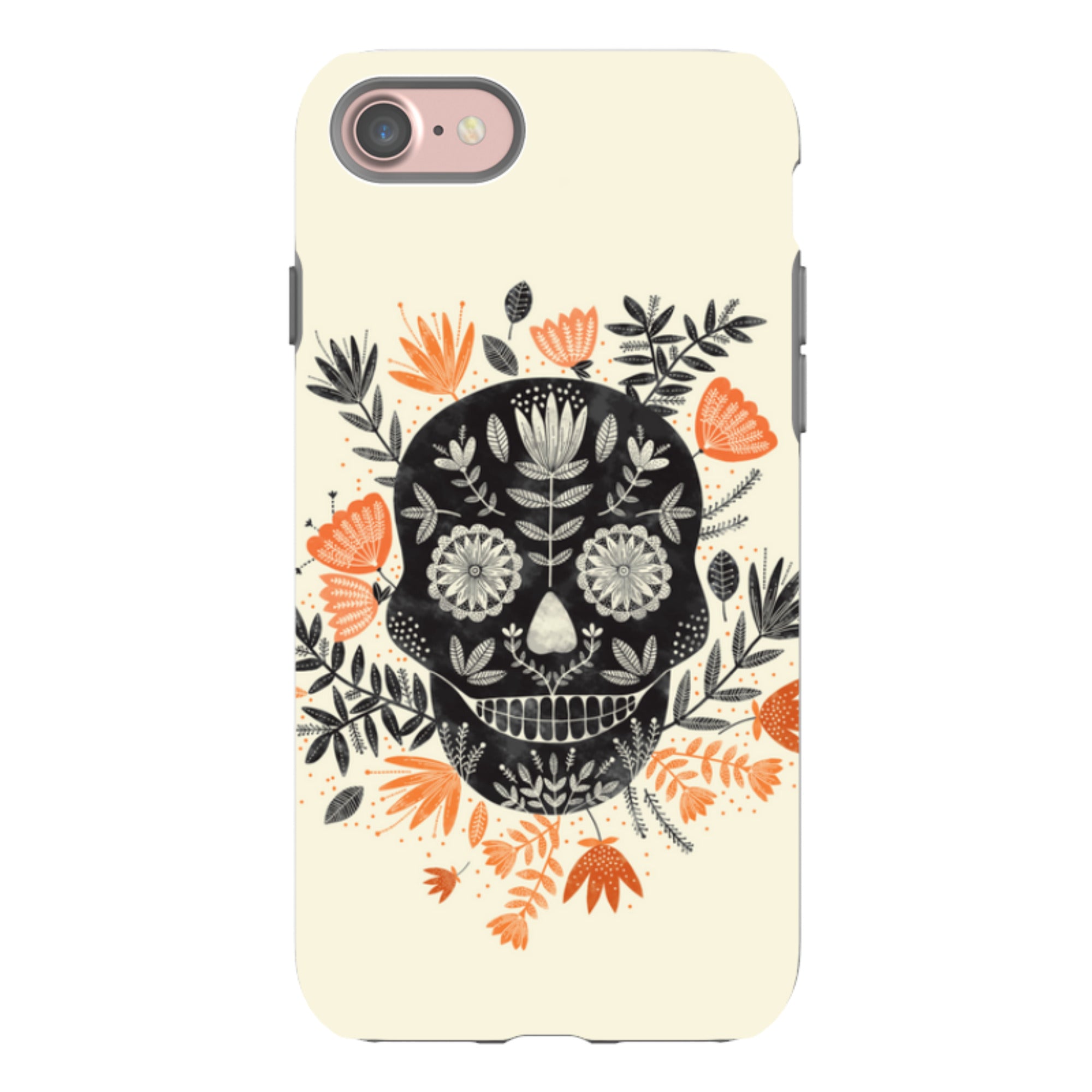 iPhone Tough Case - Sugar Skull Cream By Jade Mosinski