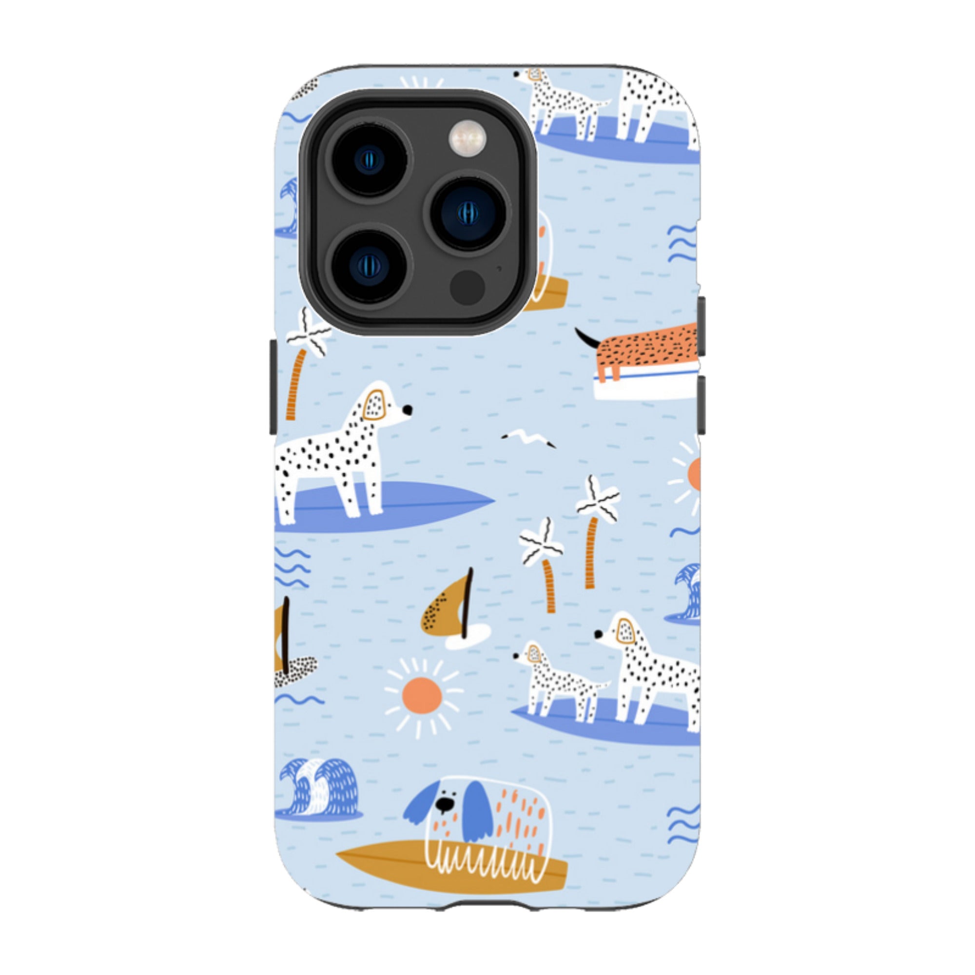 iPhone MagSafe Tough Case - Surfing Dogs