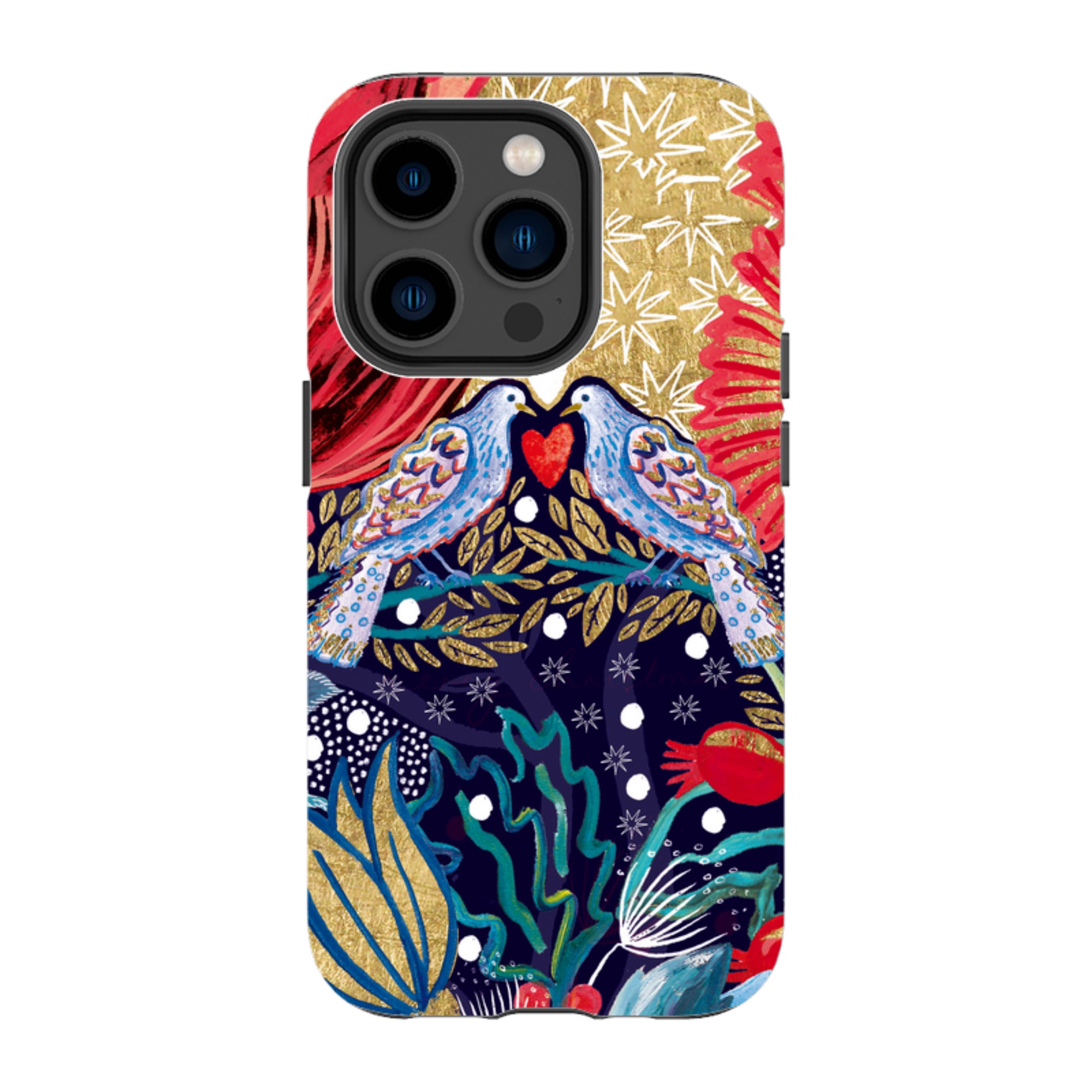 iPhone Tough Case - Turtle Doves By Emma Frances Grant