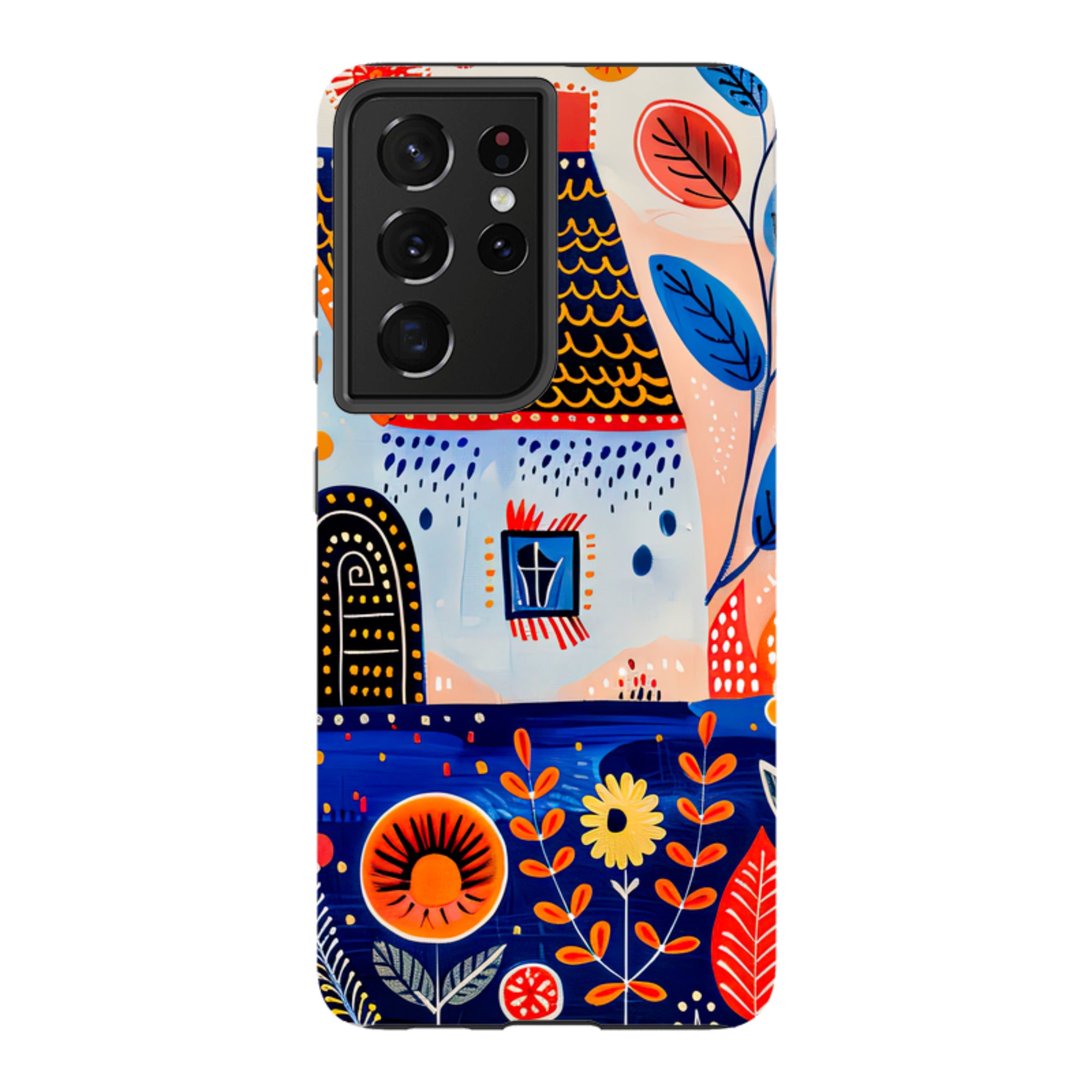 Samsung Tough Case - Folk Art House VIII