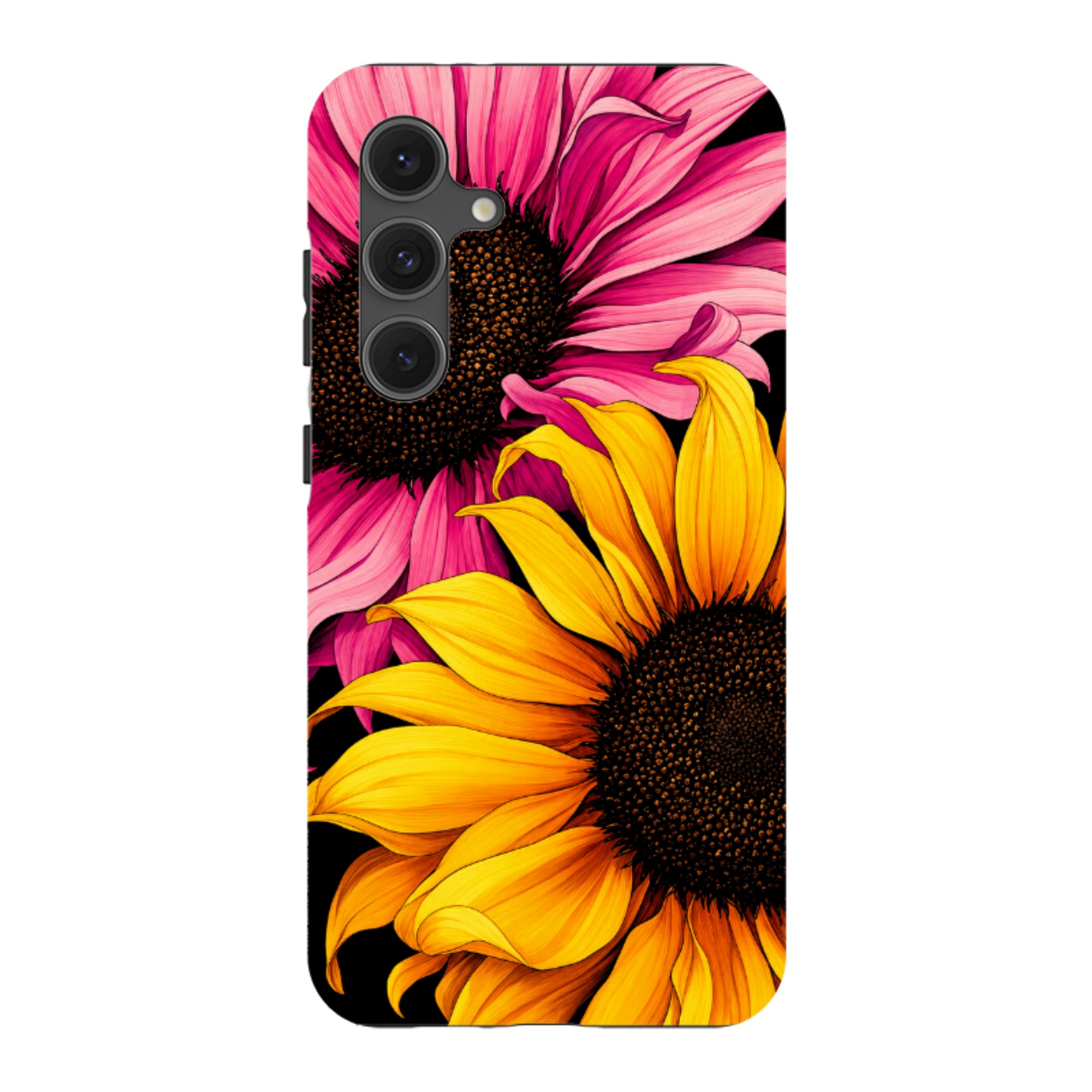 Samsung Tough Case - Yellow & Pink Sunflower