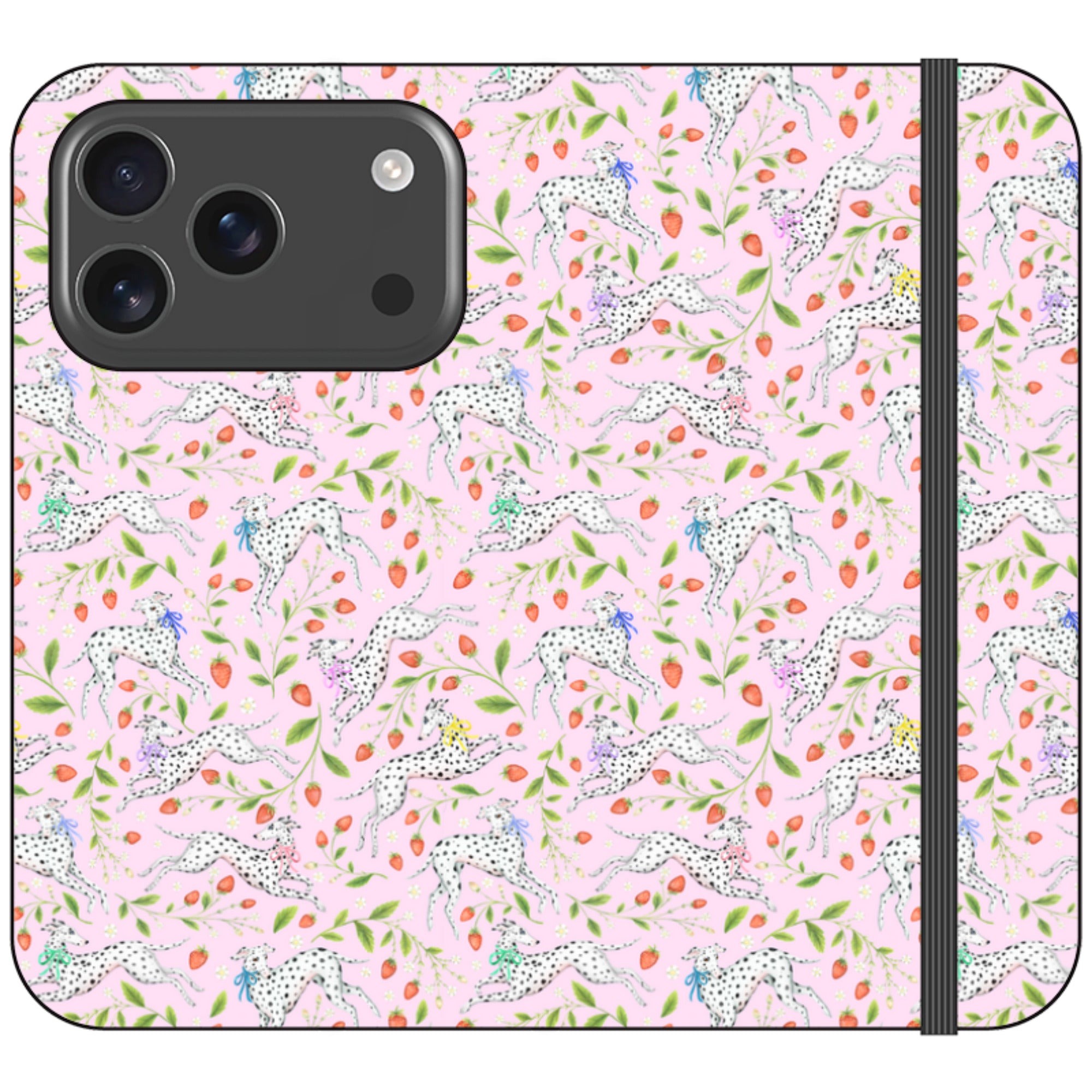 Spots and Strawbs Wallet Case By Catherine Rowe