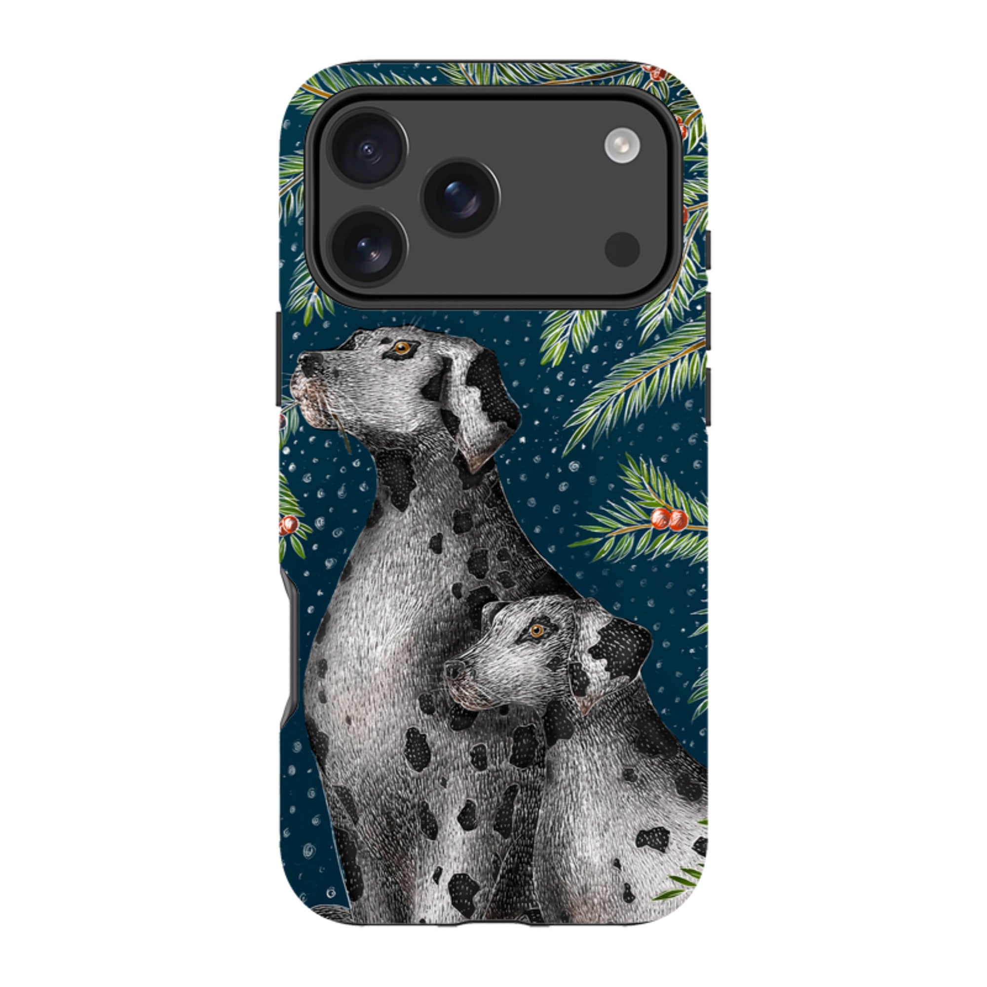 iPhone Tough Case - Christmas Dalmatians By Catherine Rowe