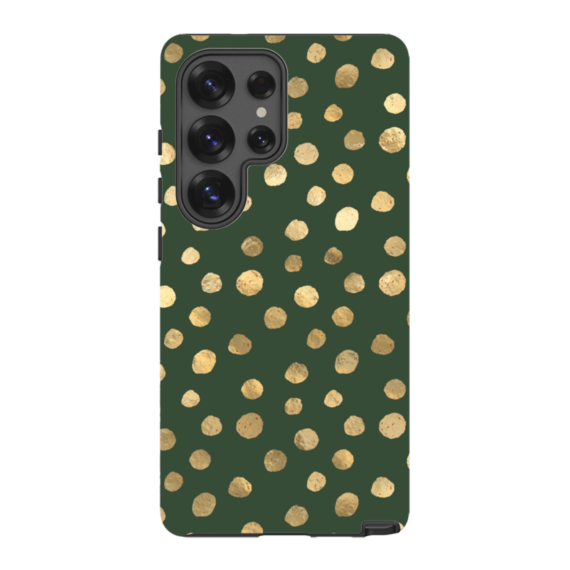Samsung Tough Case - Green and Gold Dots