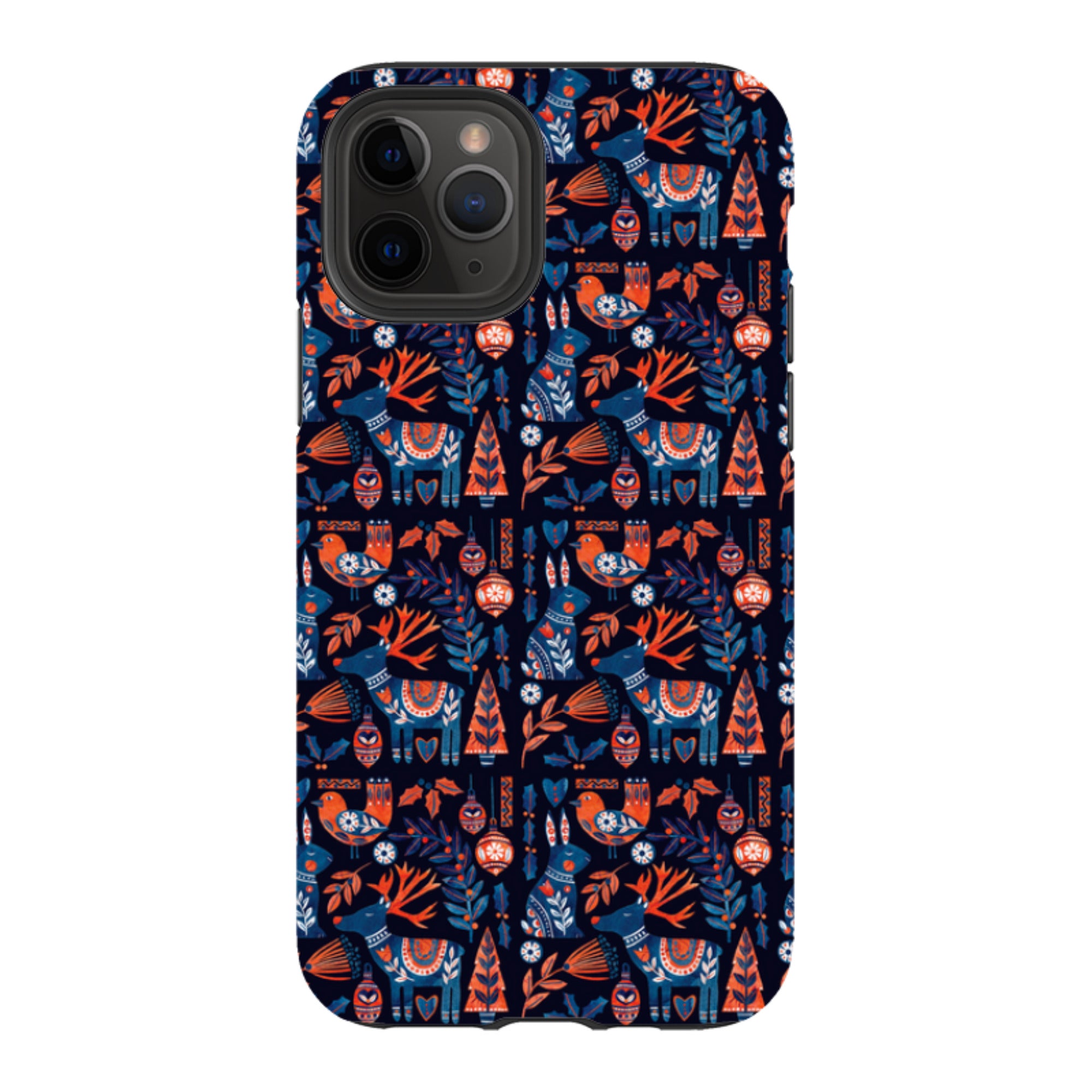 iPhone Tough Case - Scandi Animals Dark By Tracey English