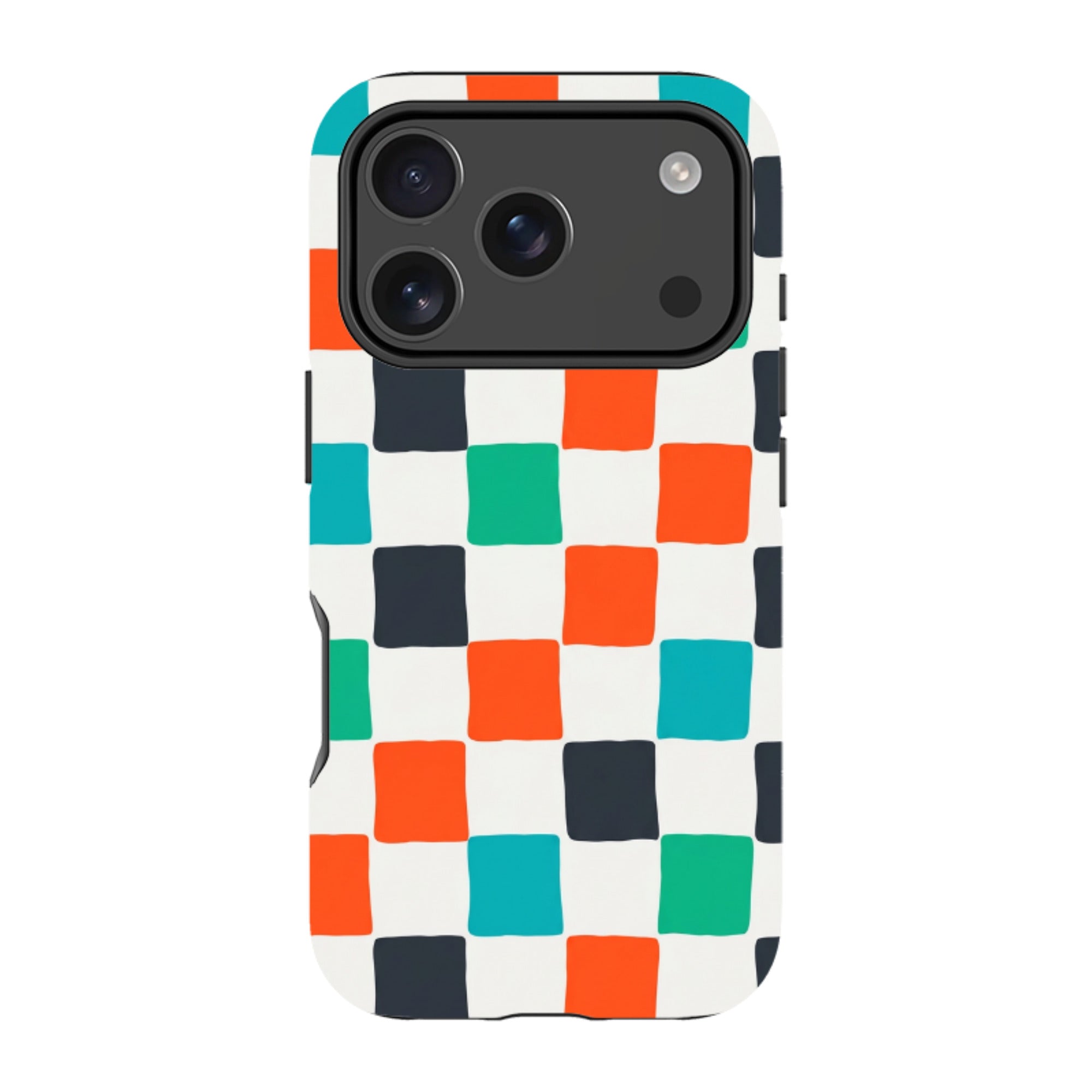 iPhone MagSafe Tough Case - Multi-Color Checkerboard