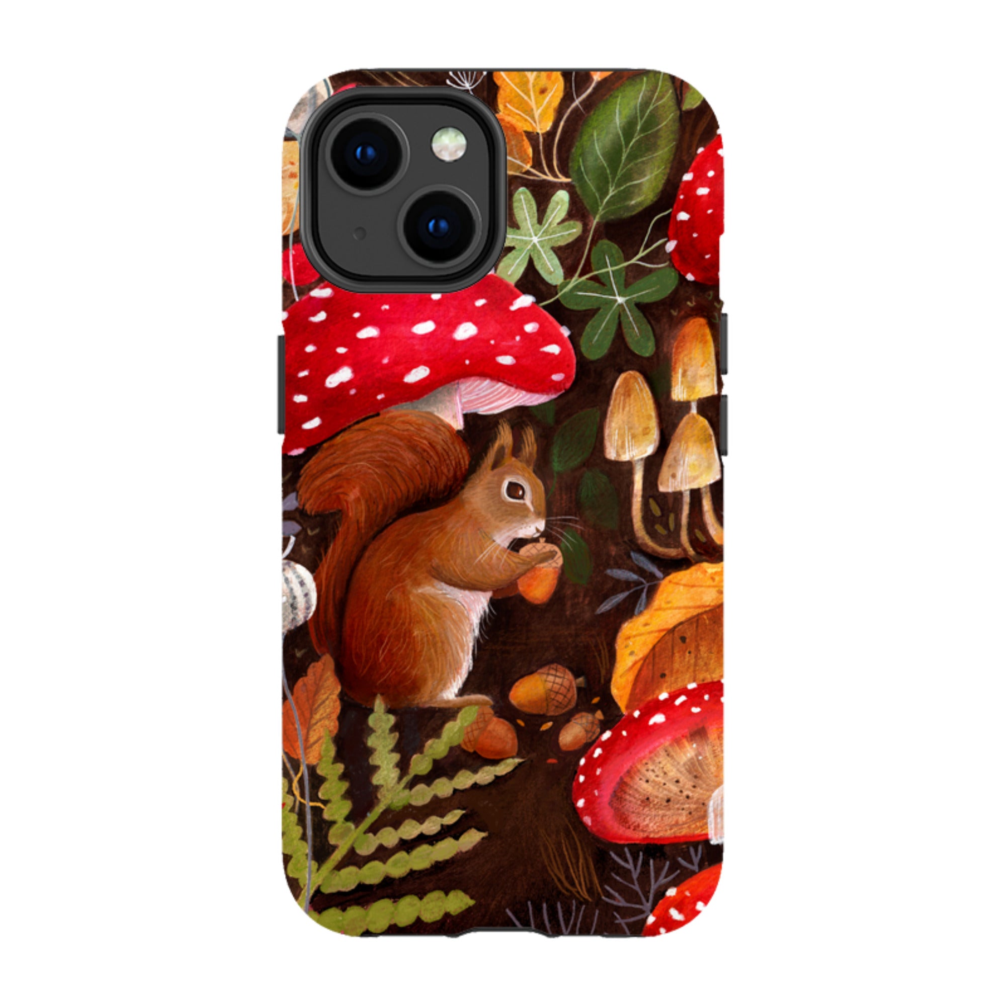 iPhone MagSafe Tough Case - Squirrel Mushrooms By Bex Parkin