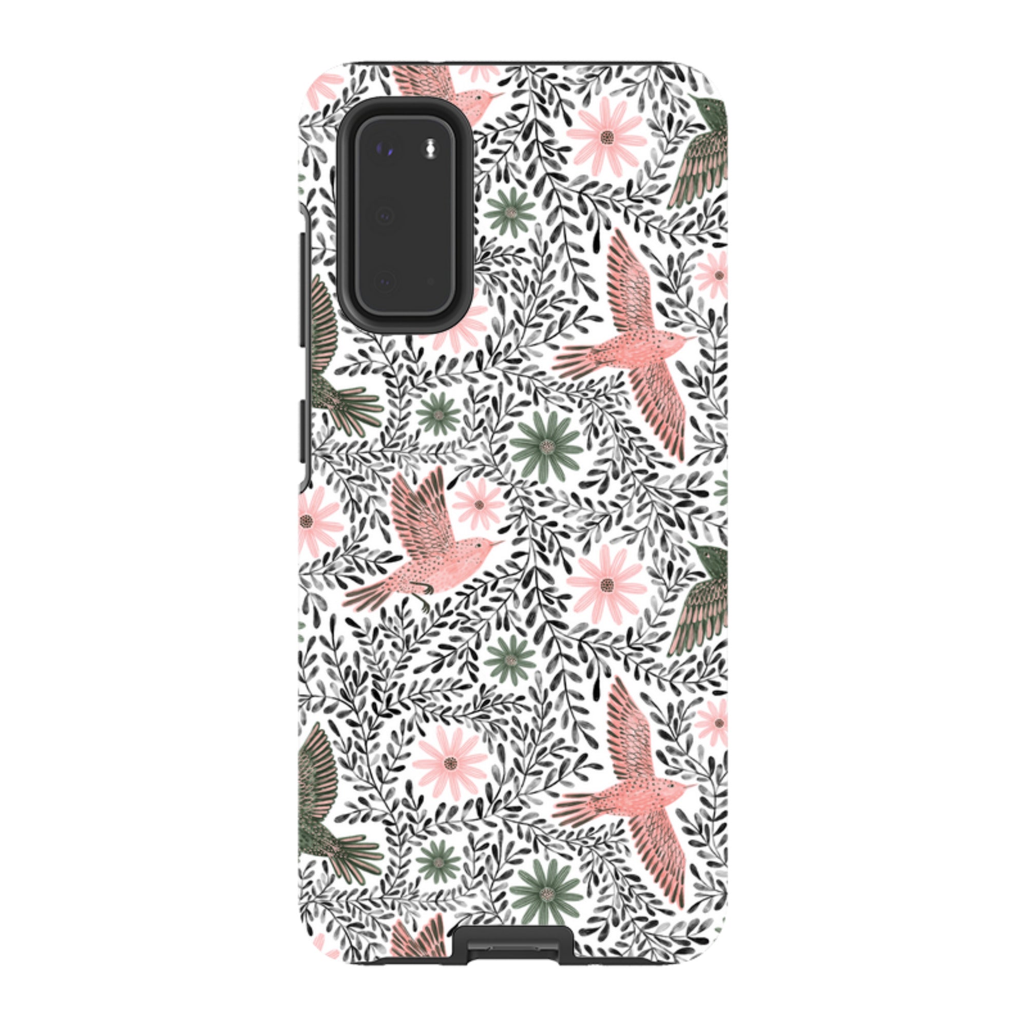 Samsung Tough Case - Bird Pattern Black By Lee Foster Wilson