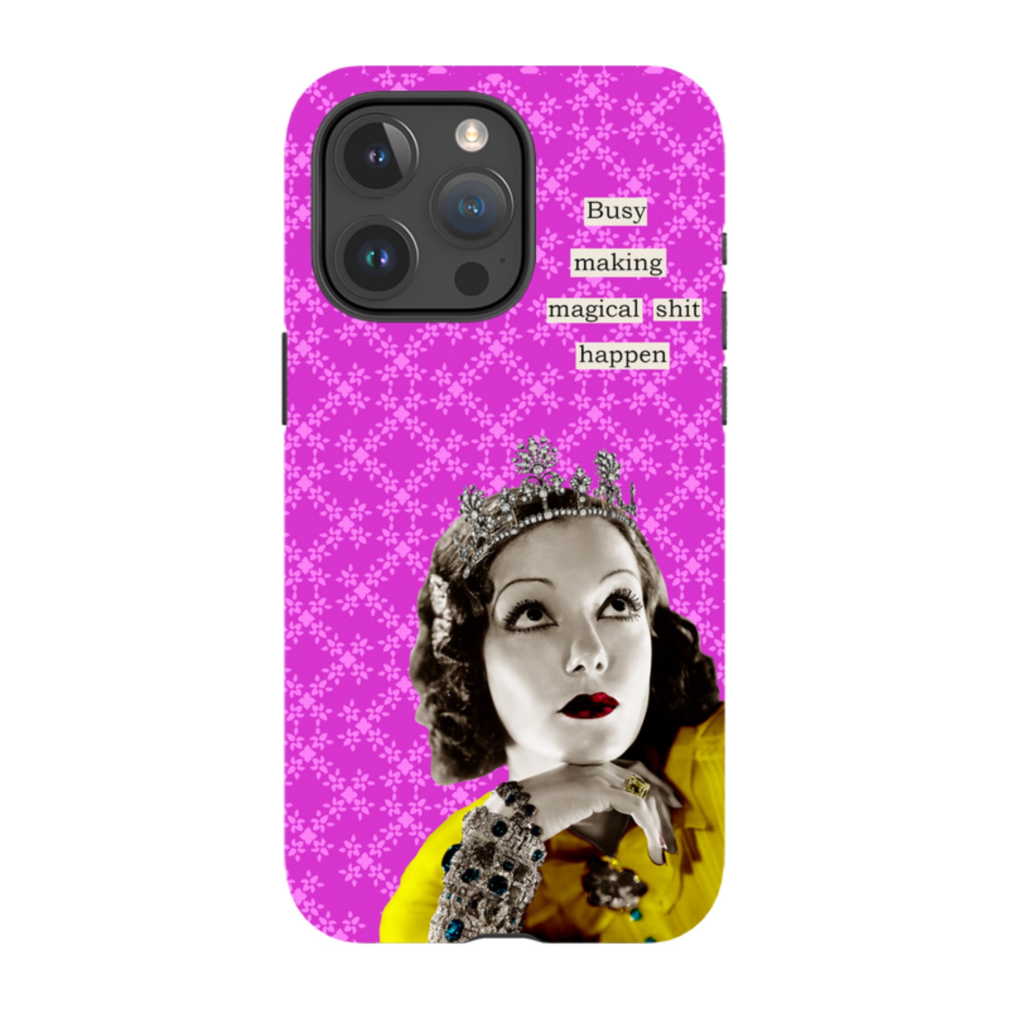 iPhone MagSafe Tough Case - Busy Making Magical  Sh-t Happen By Clare Jordan