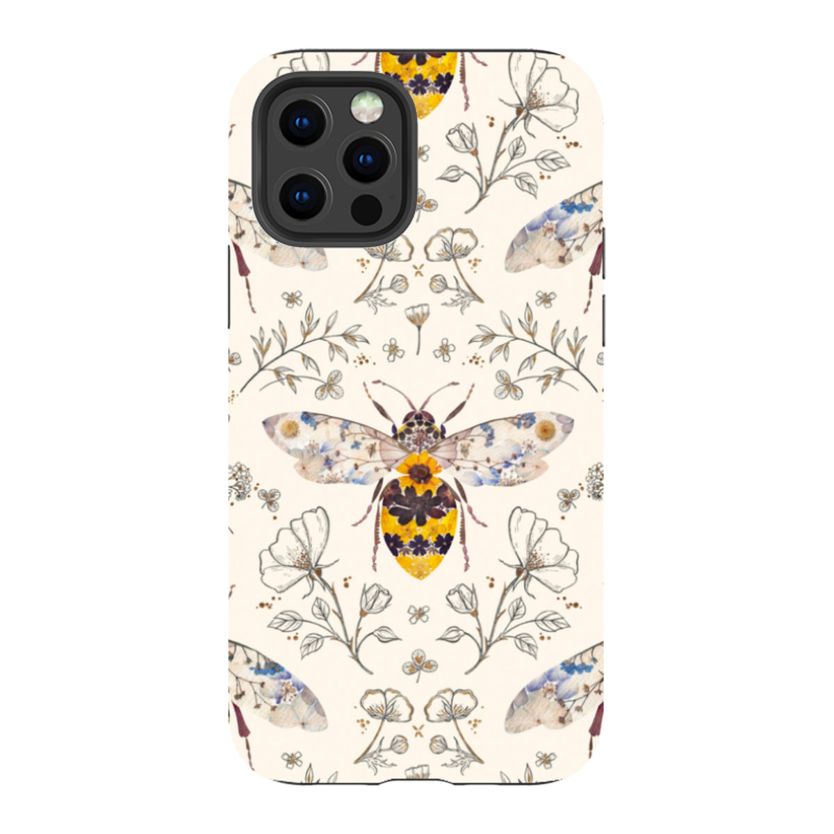 iPhone Tough Case - Alabaster Bumble Bee By Helen Ahpornsiri
