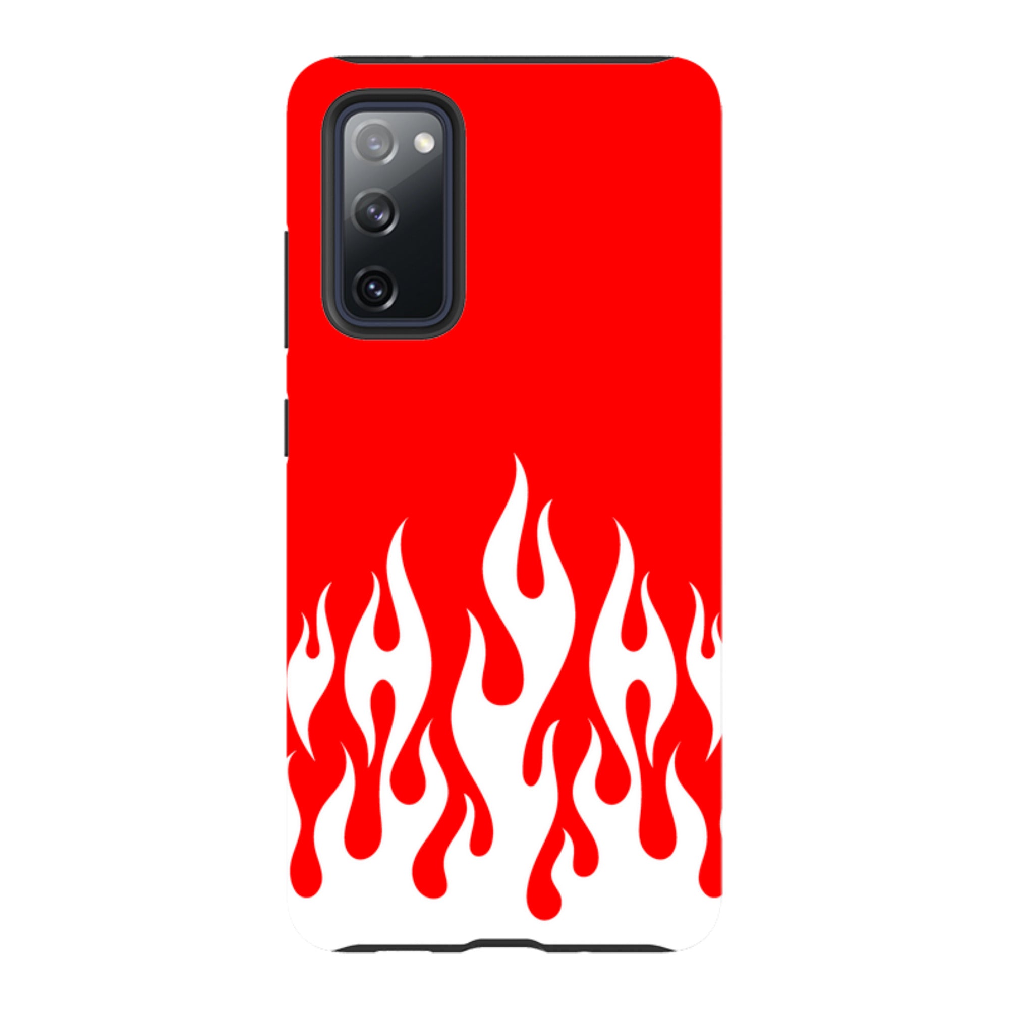 Samsung Tough Case - White Flames Red