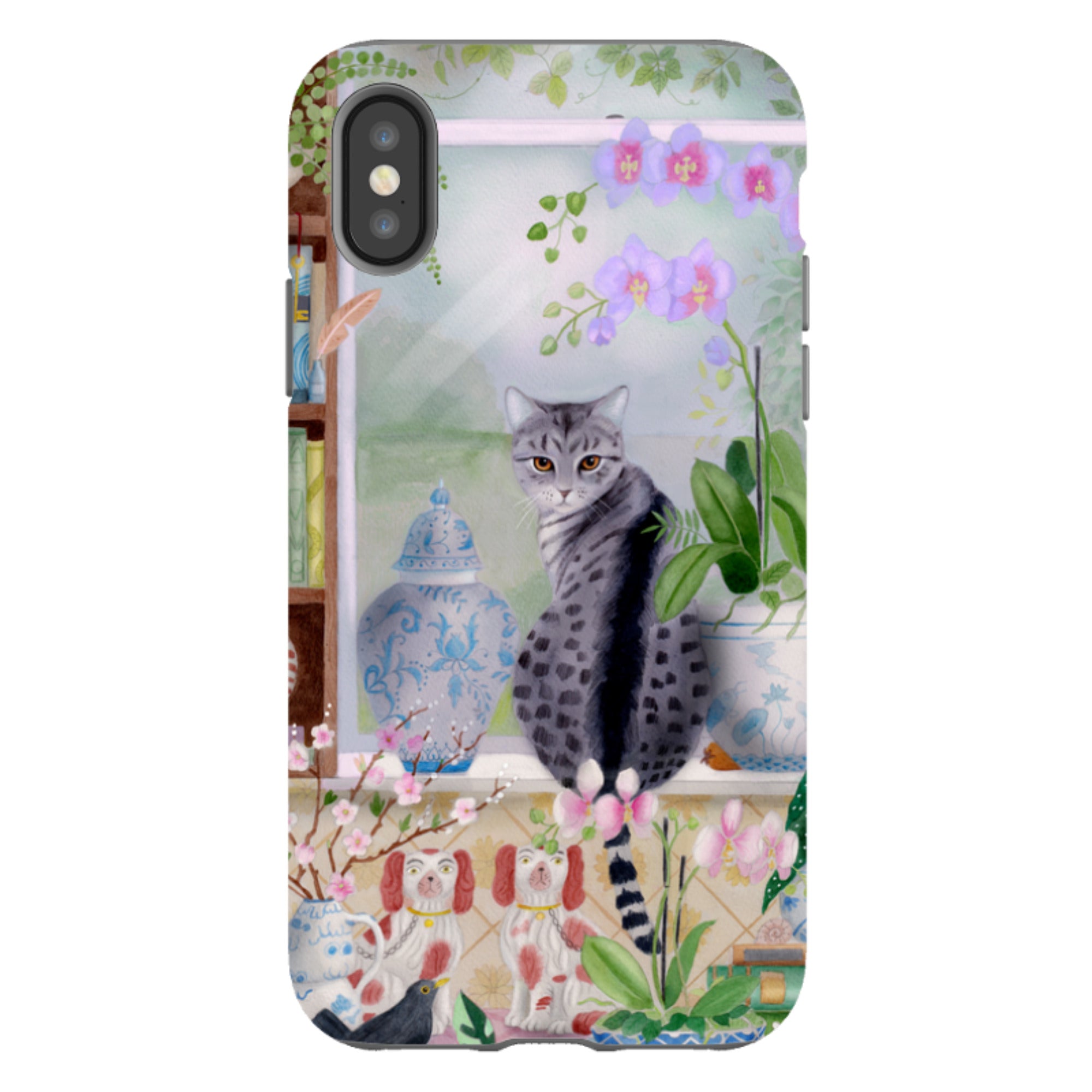 iPhone Tough Case - Cat In Window By Bex Parkin
