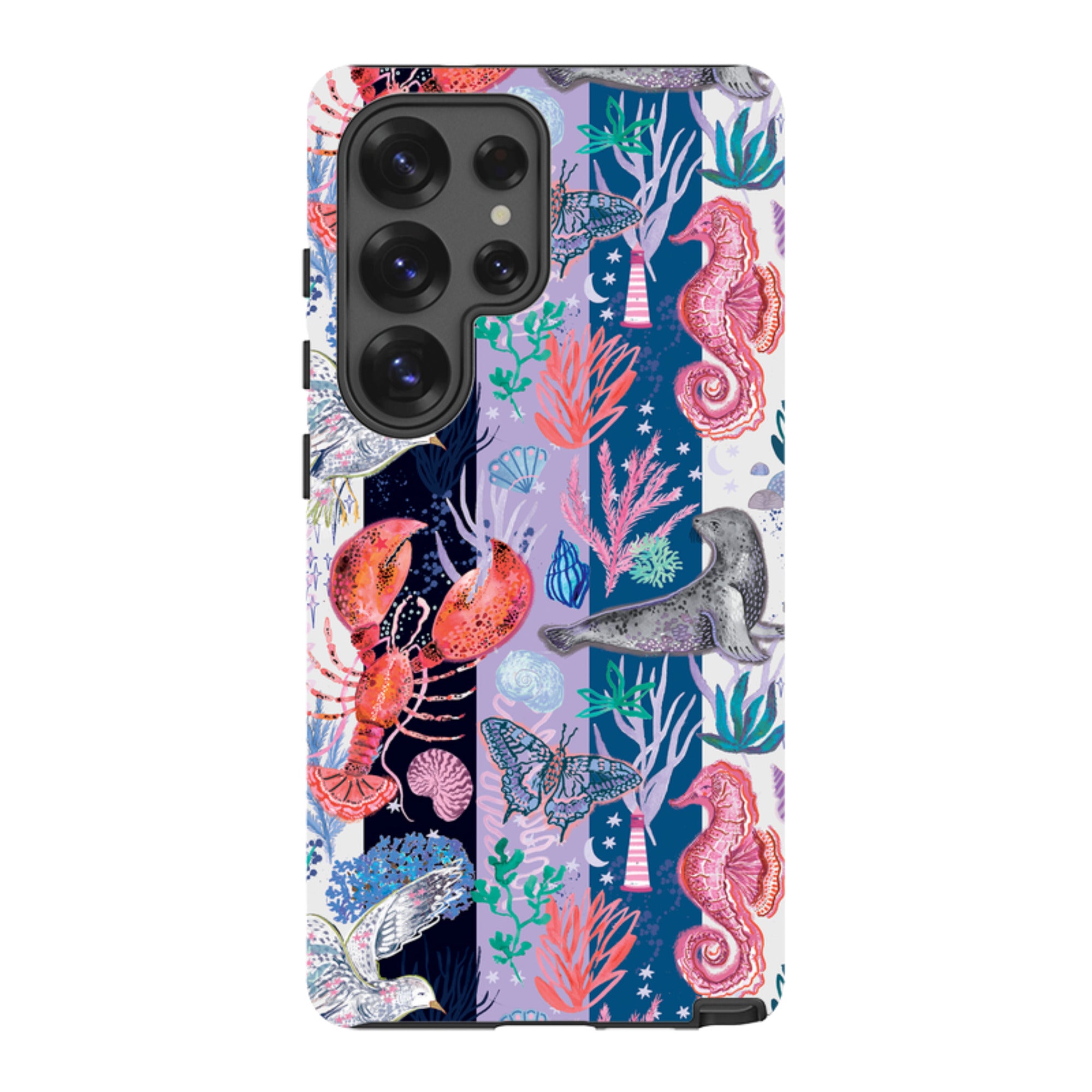 Samsung Tough  Case - Coastal Calling Stripe III By Emma Frances Grant