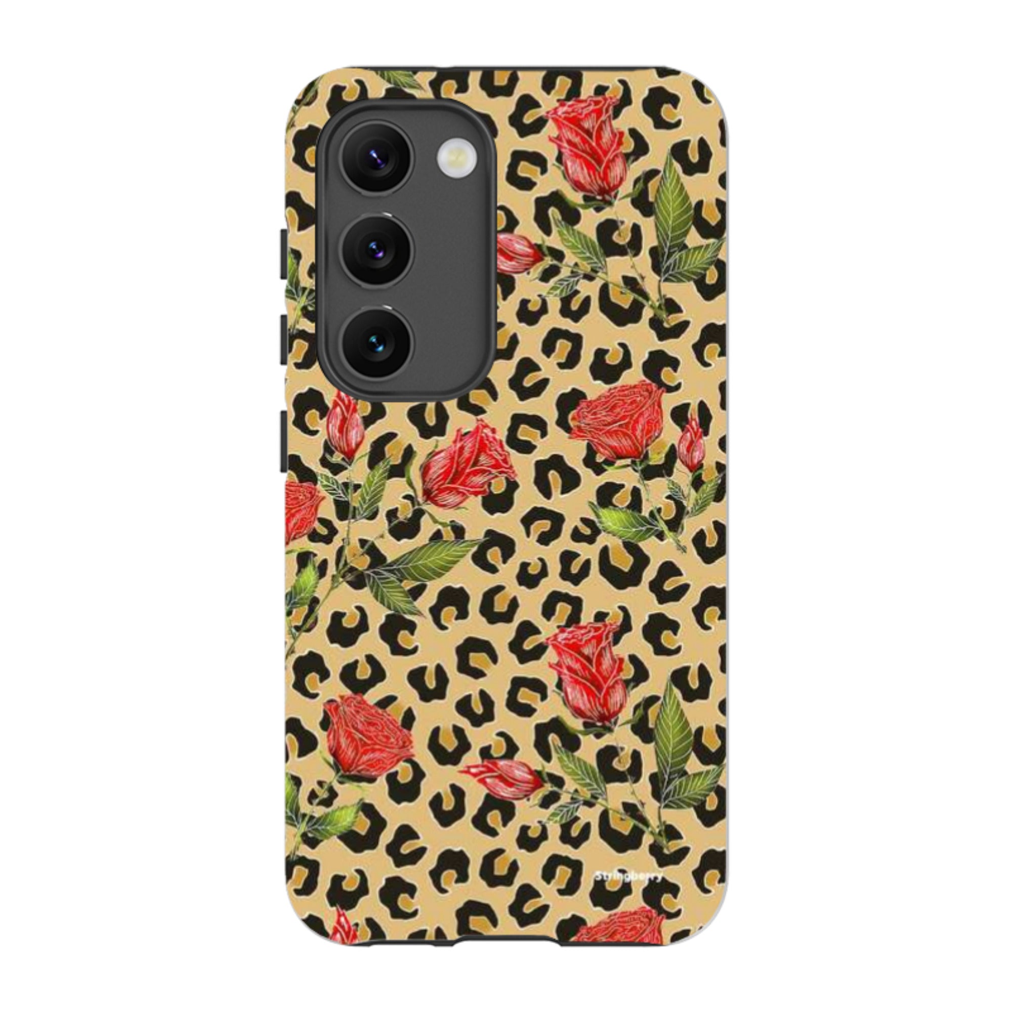 Samsung Tough Case - Leopard Print Rose Pattern By Catherine Rowe