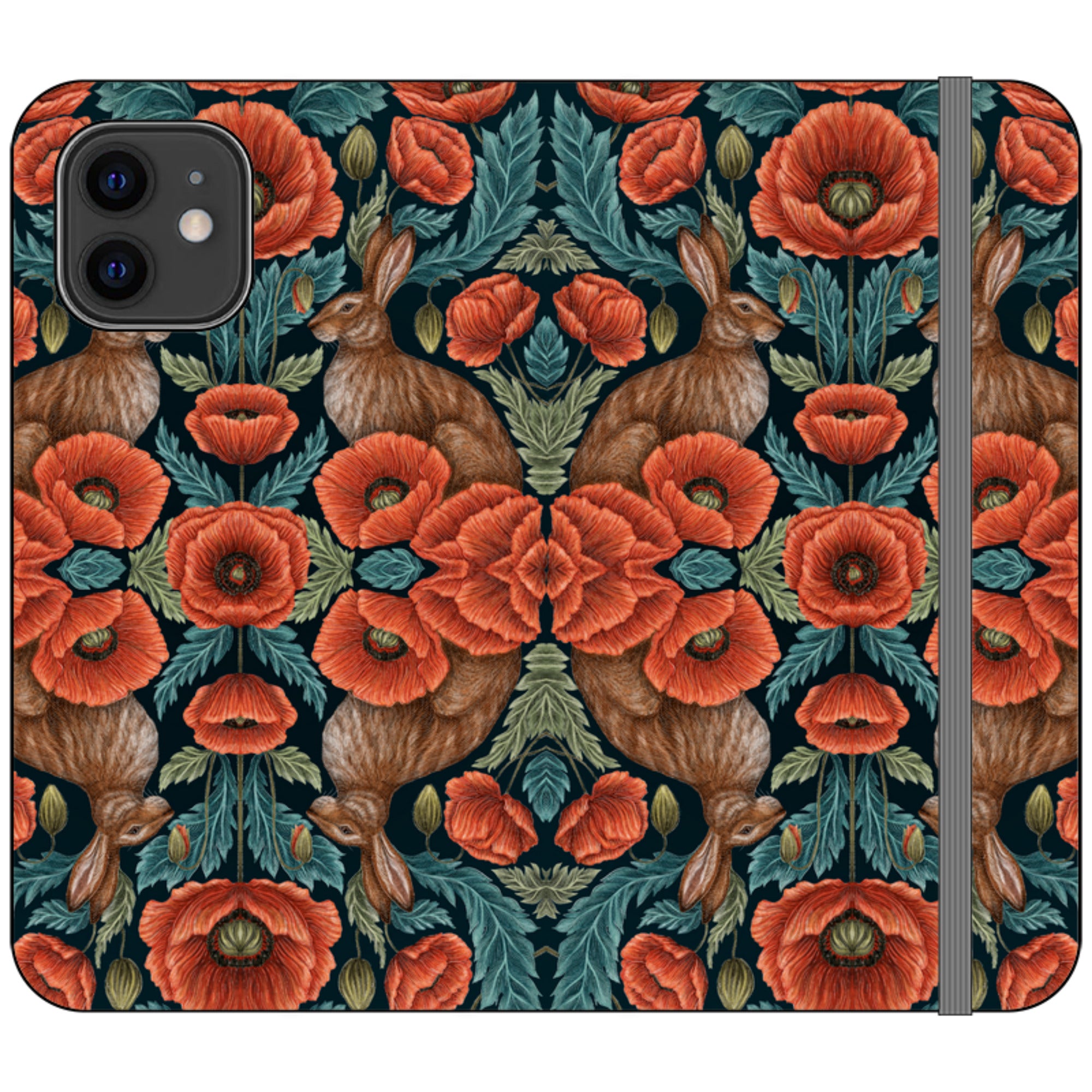 Poppy Red Wallet Case By Catherine Rowe