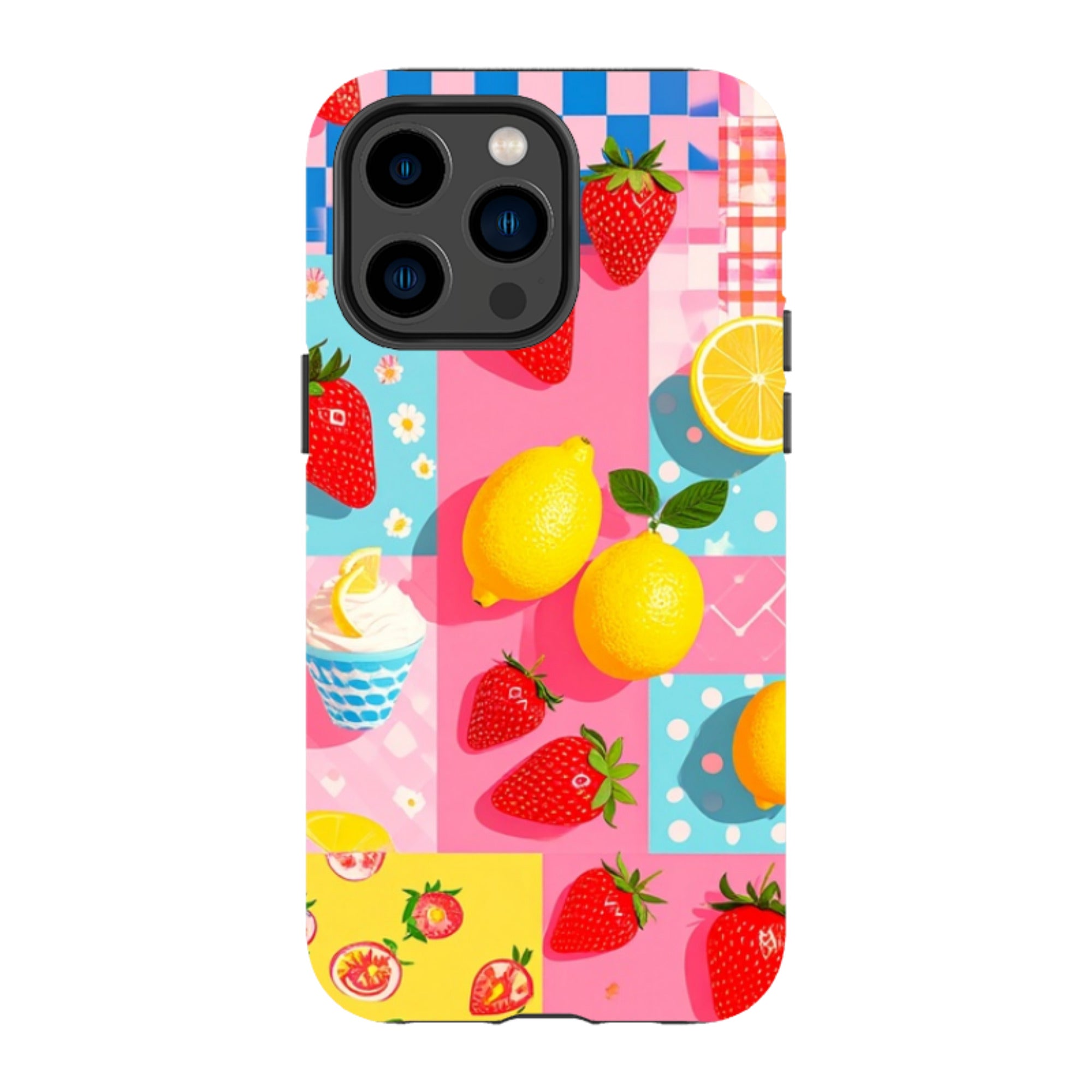 iPhone Tough Case - Lemon Strawberry Ice Cream