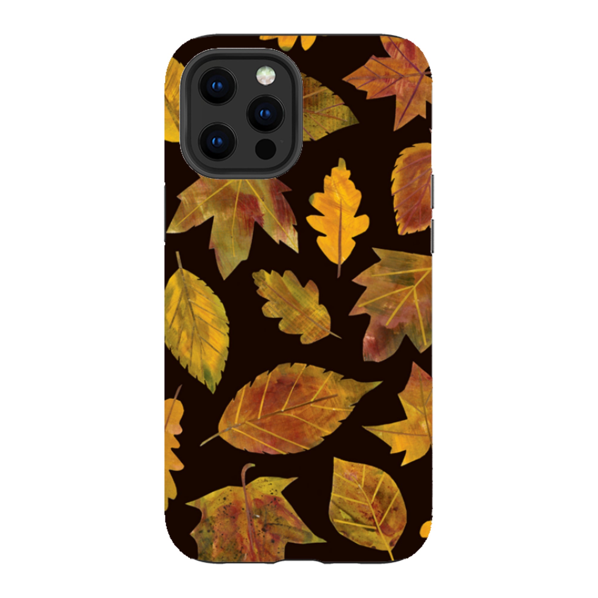 iPhone Tough Case - Autumn Textured Leaves By Tracey English