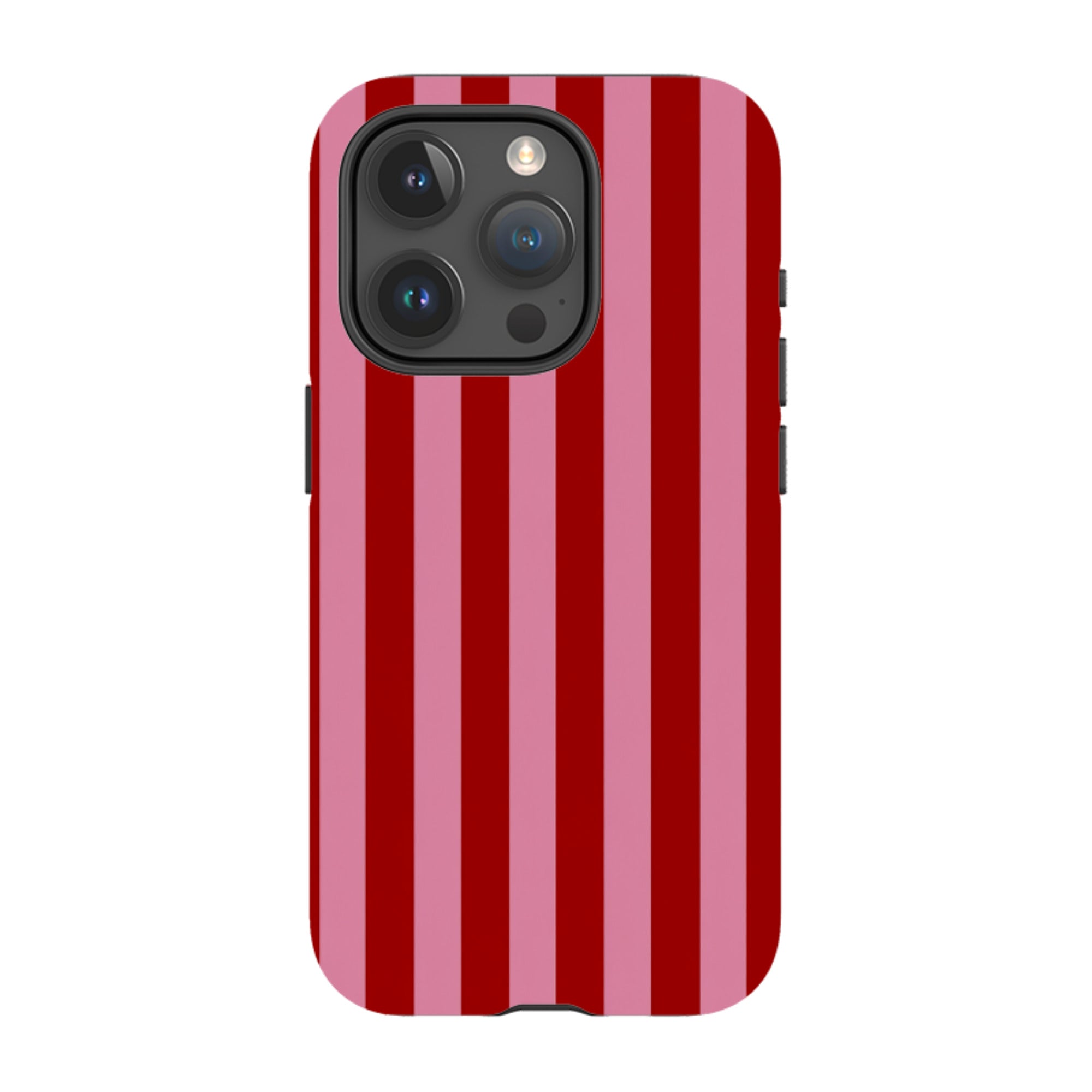 iPhone MagSafe Tough Case - Burgundy & Pink Stripe