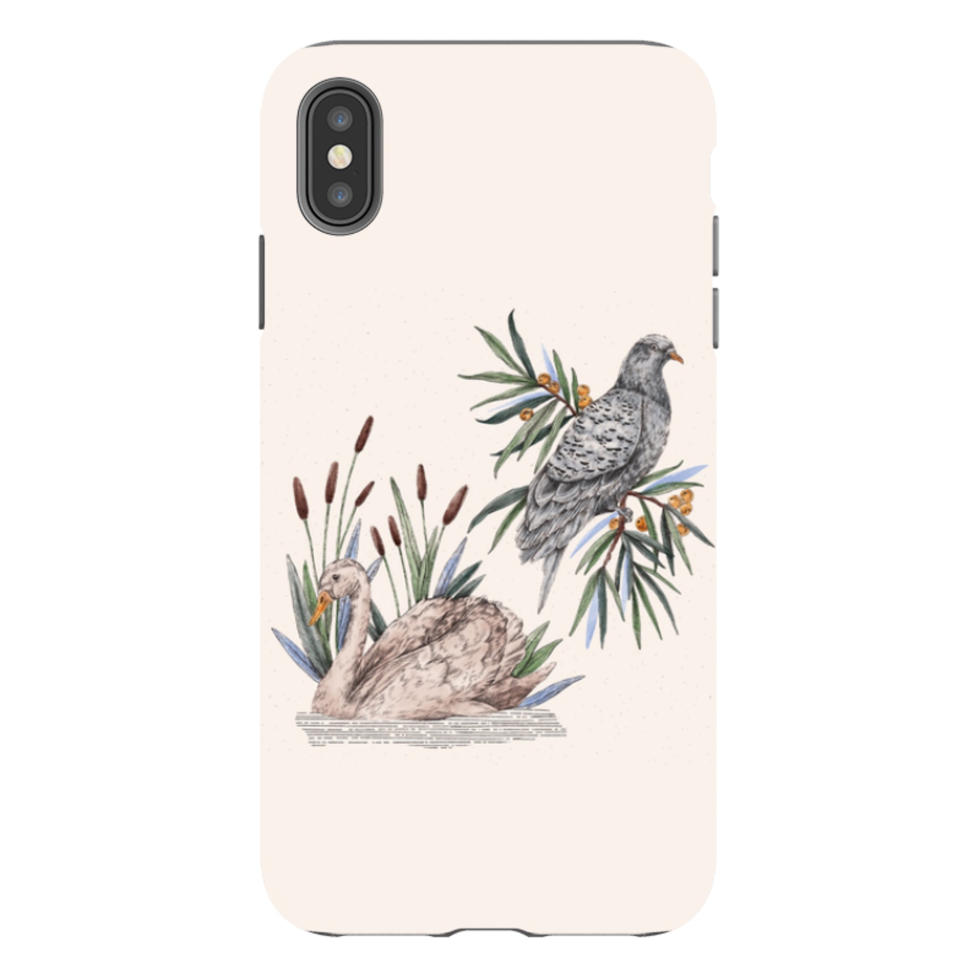 iPhone Tough Case - Swan Pigeon By Jade Mosinski