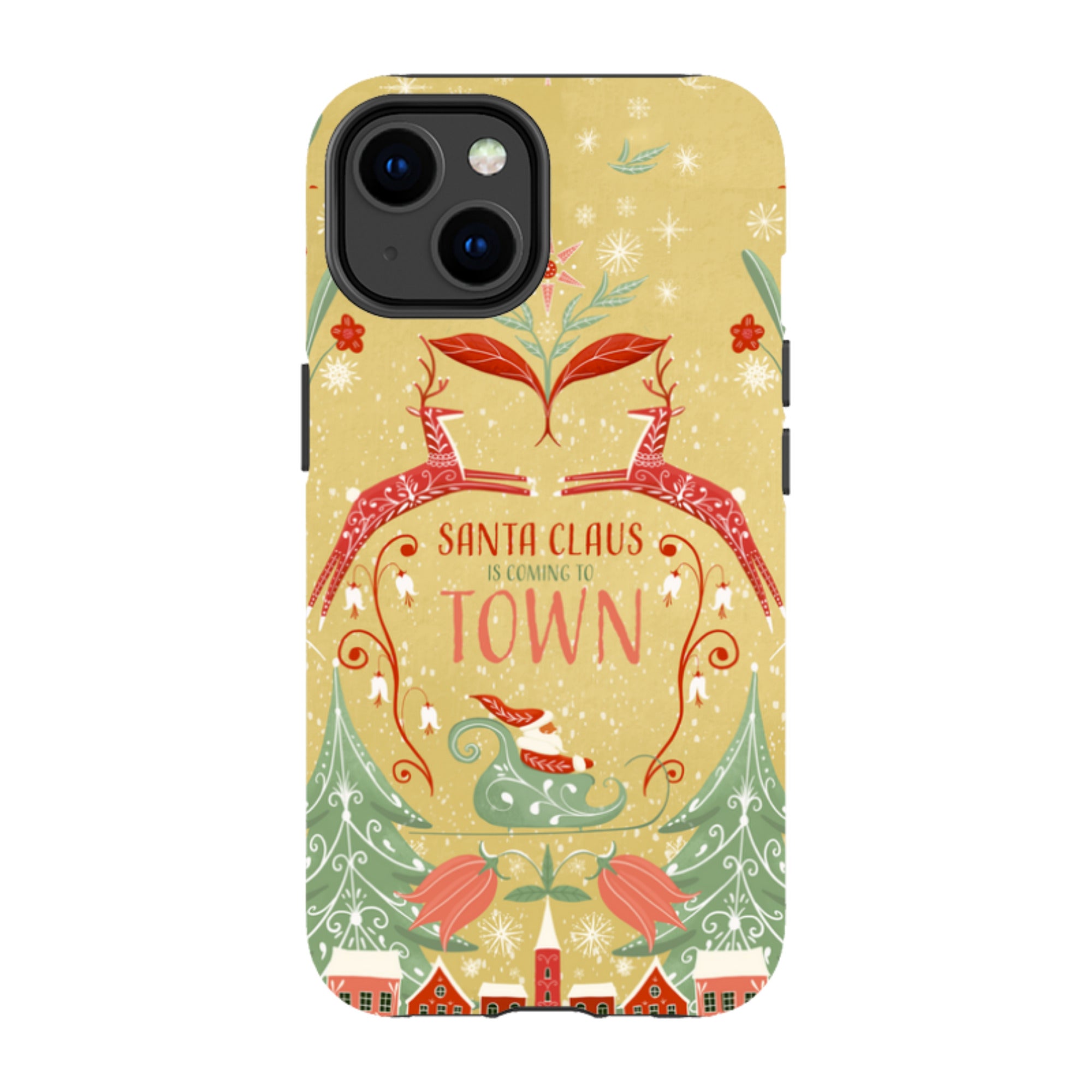 iPhone Tough Case - Santa Claus Is Coming To Town By Maja Lindberg