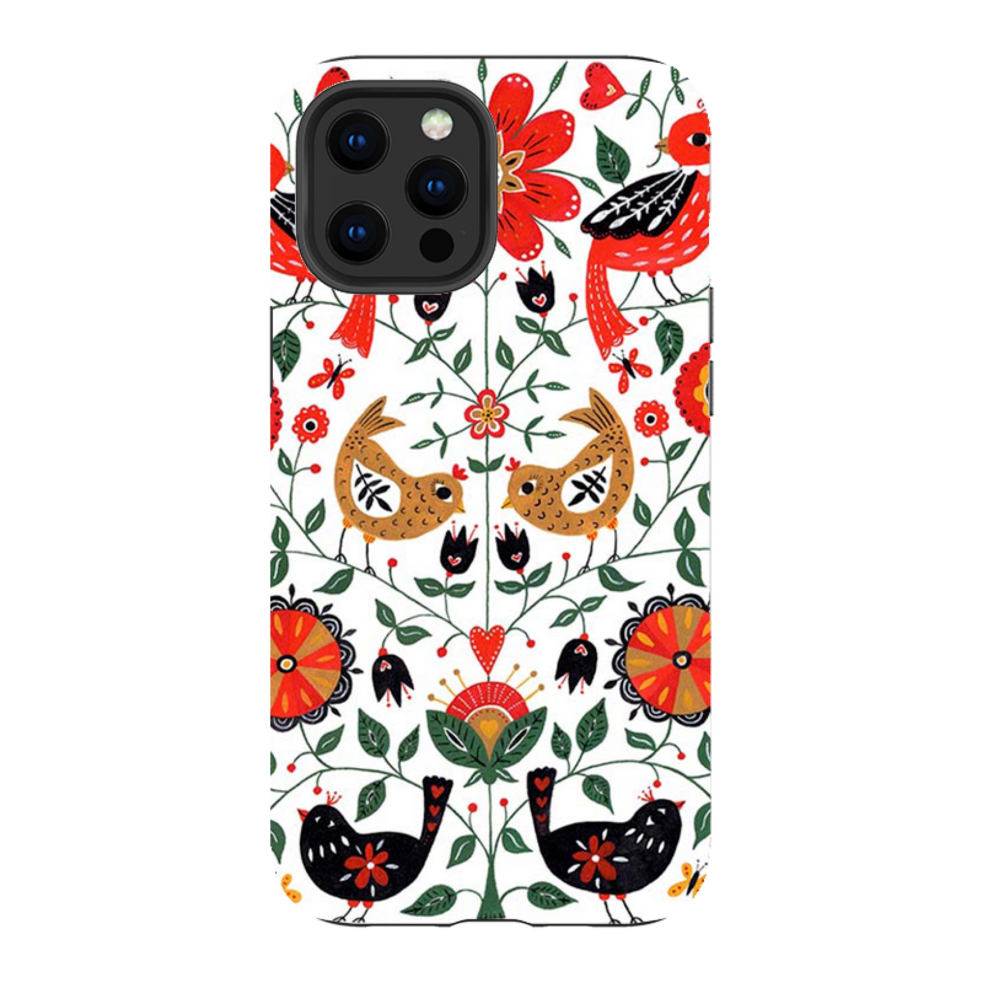 iPhone Tough Case - Birds And florals By Suzy Taylor