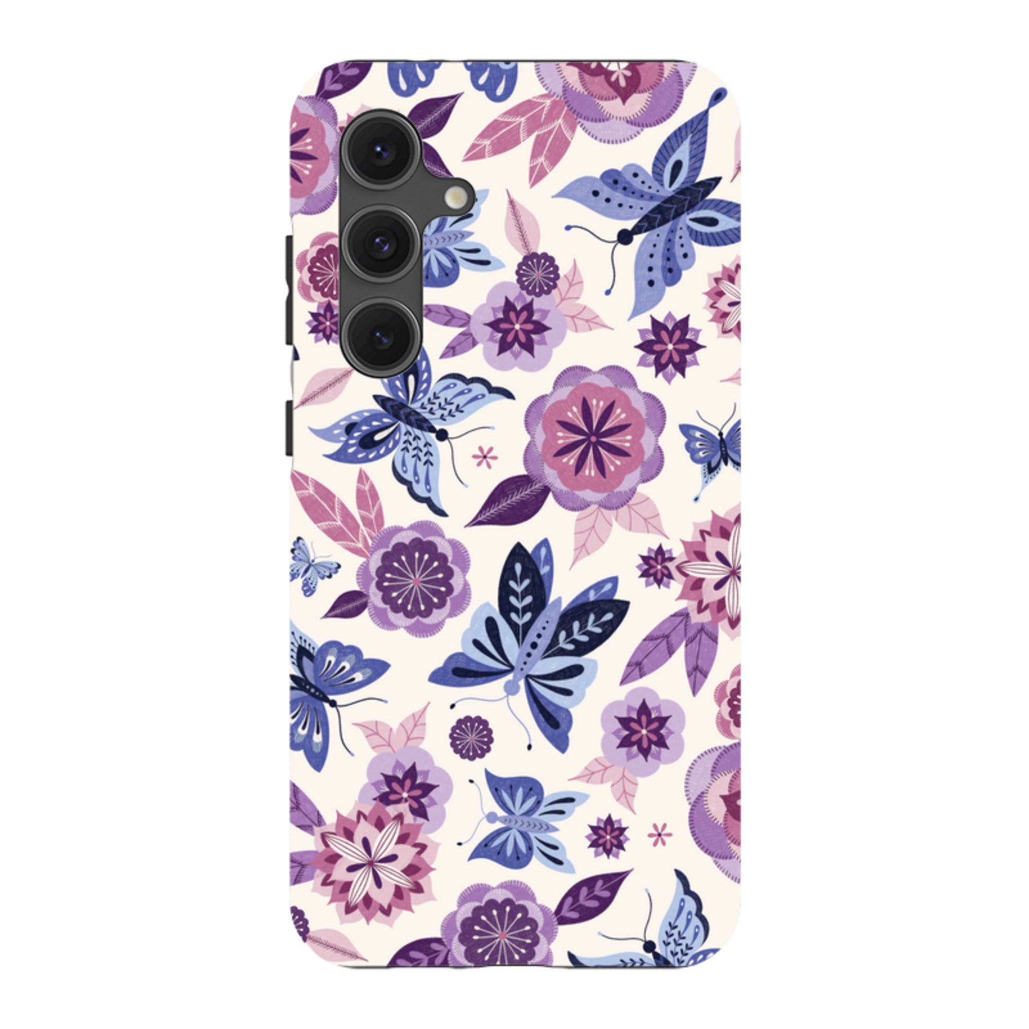 Samsung Tough Case - Butterfly Blooms Ivory By Jenny Zemanek