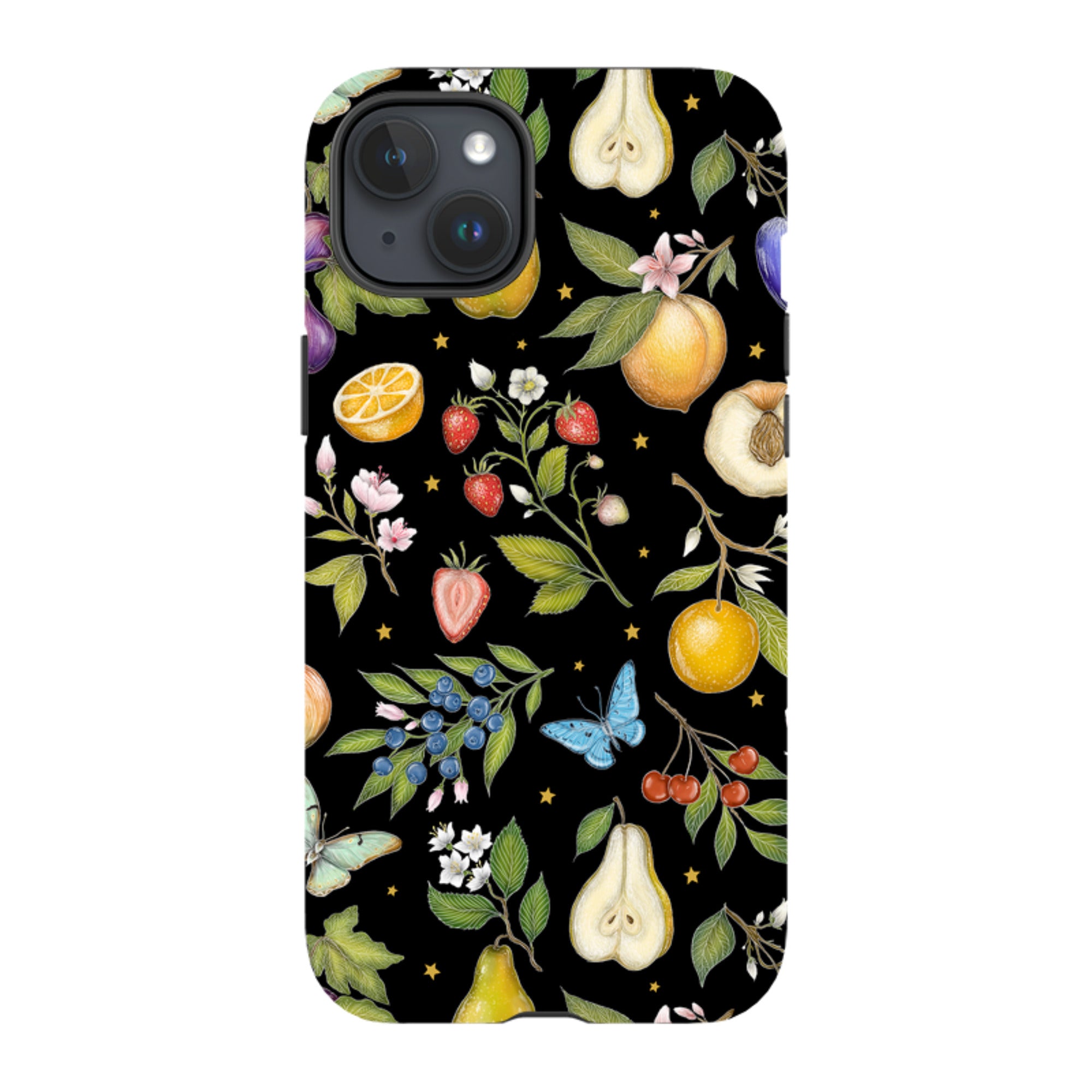 iPhone MagSafe Tough Case -  Black Fruits By Catherine Rowe