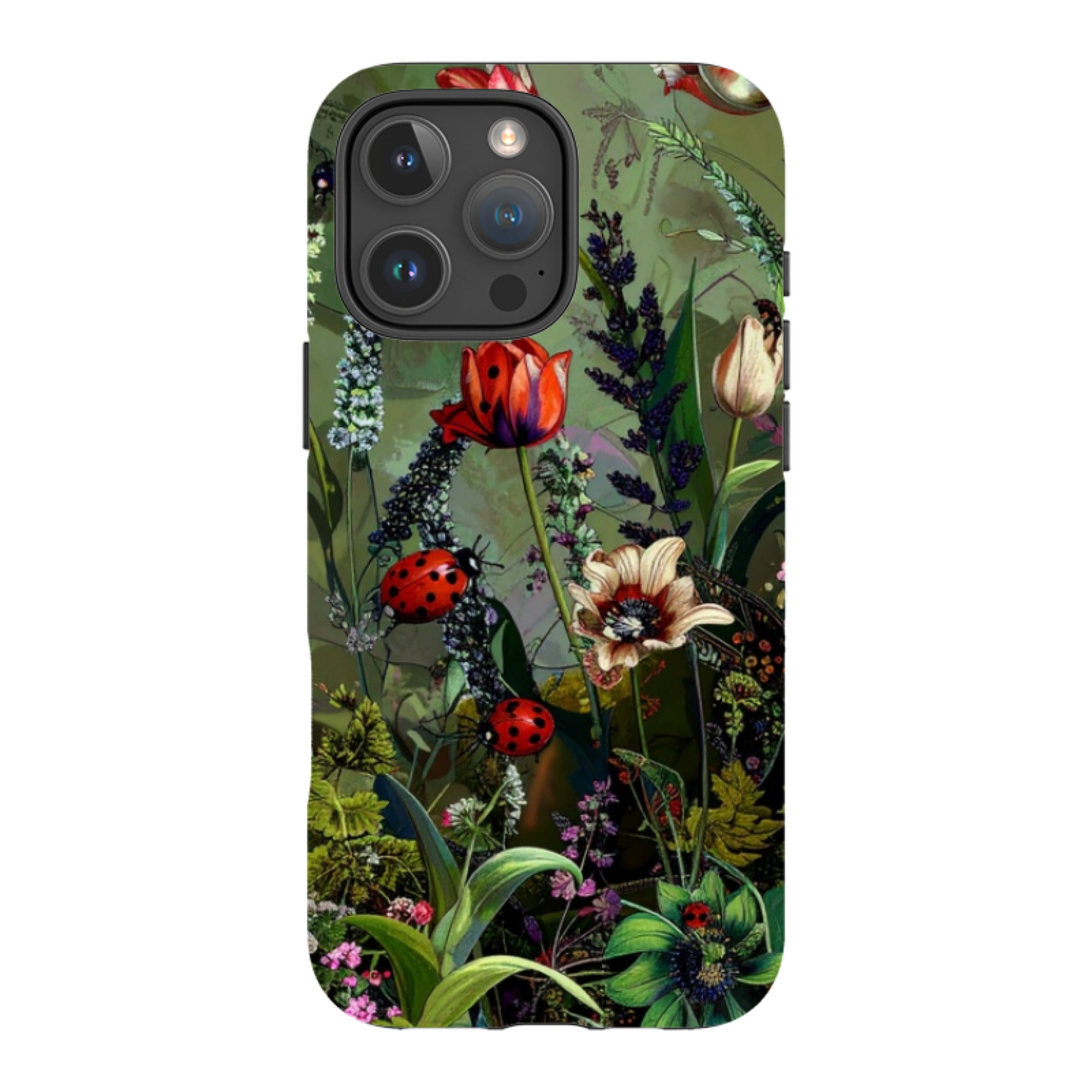 iPhone Tough Case - Green Vyne Ladybirds