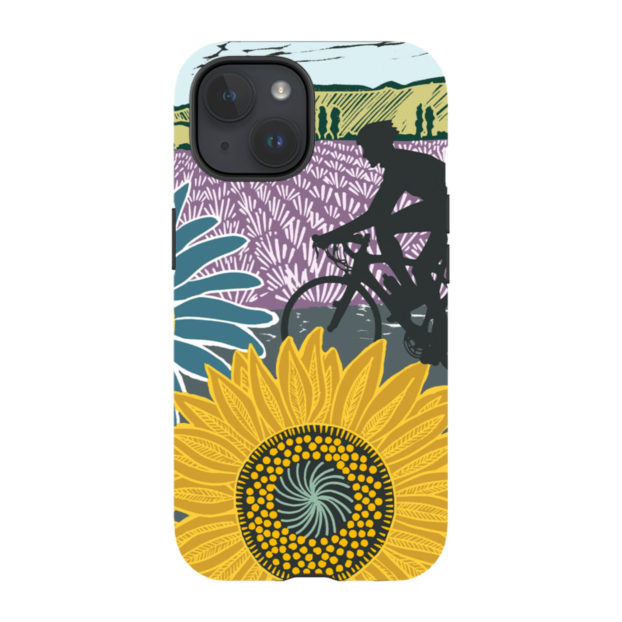 iPhone Tough Case - Bike And Sunflowers By Kate Heiss