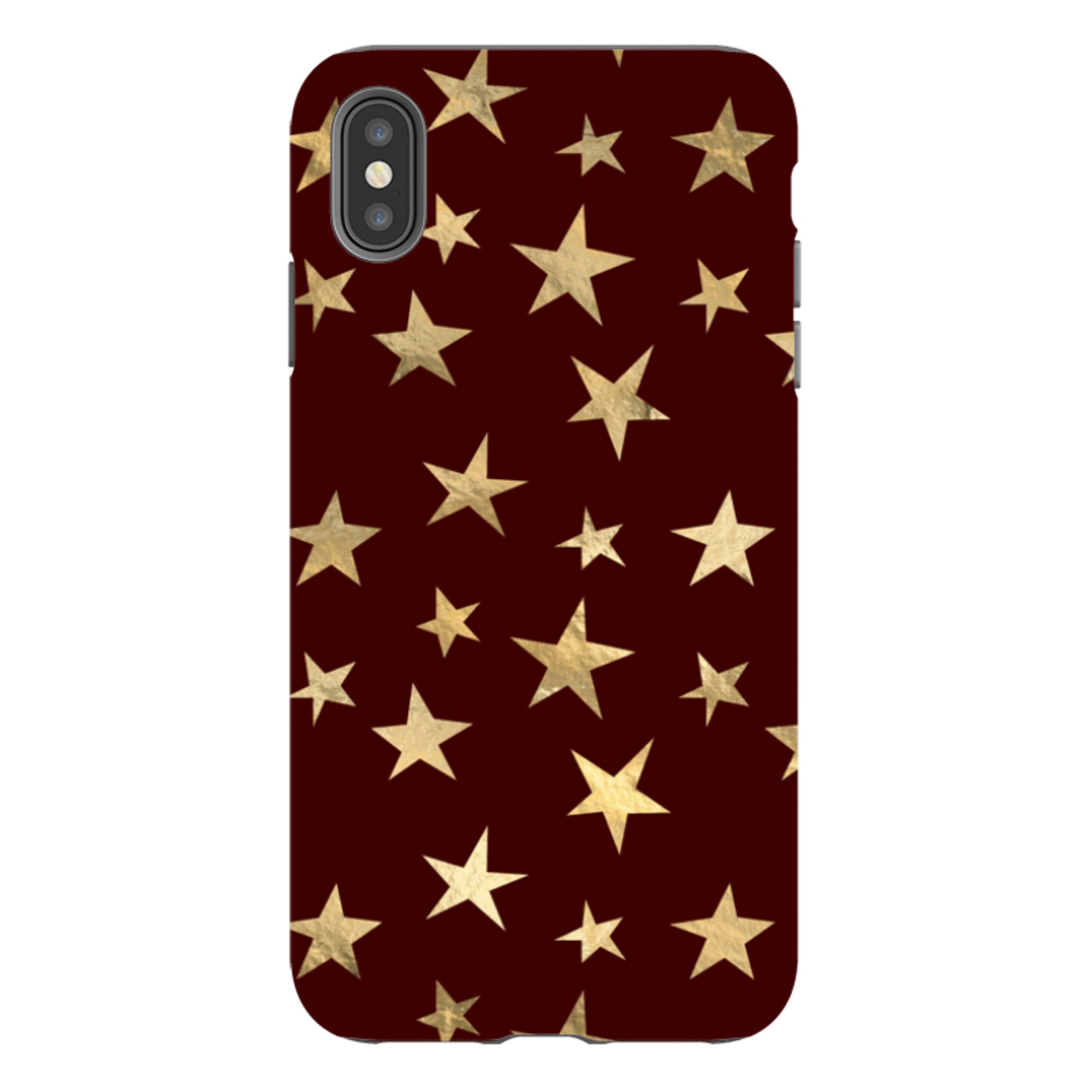 iPhone Tough Case - Brown and Gold Stars