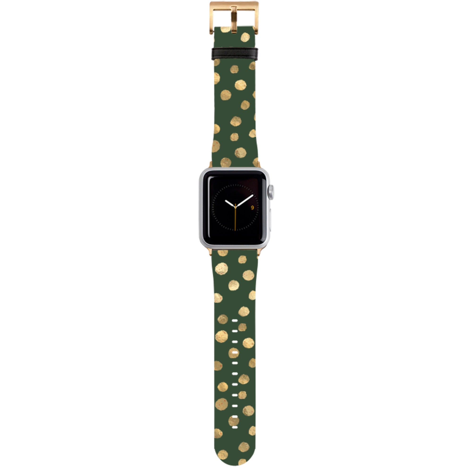 Green and Gold Dots Apple Watch Strap