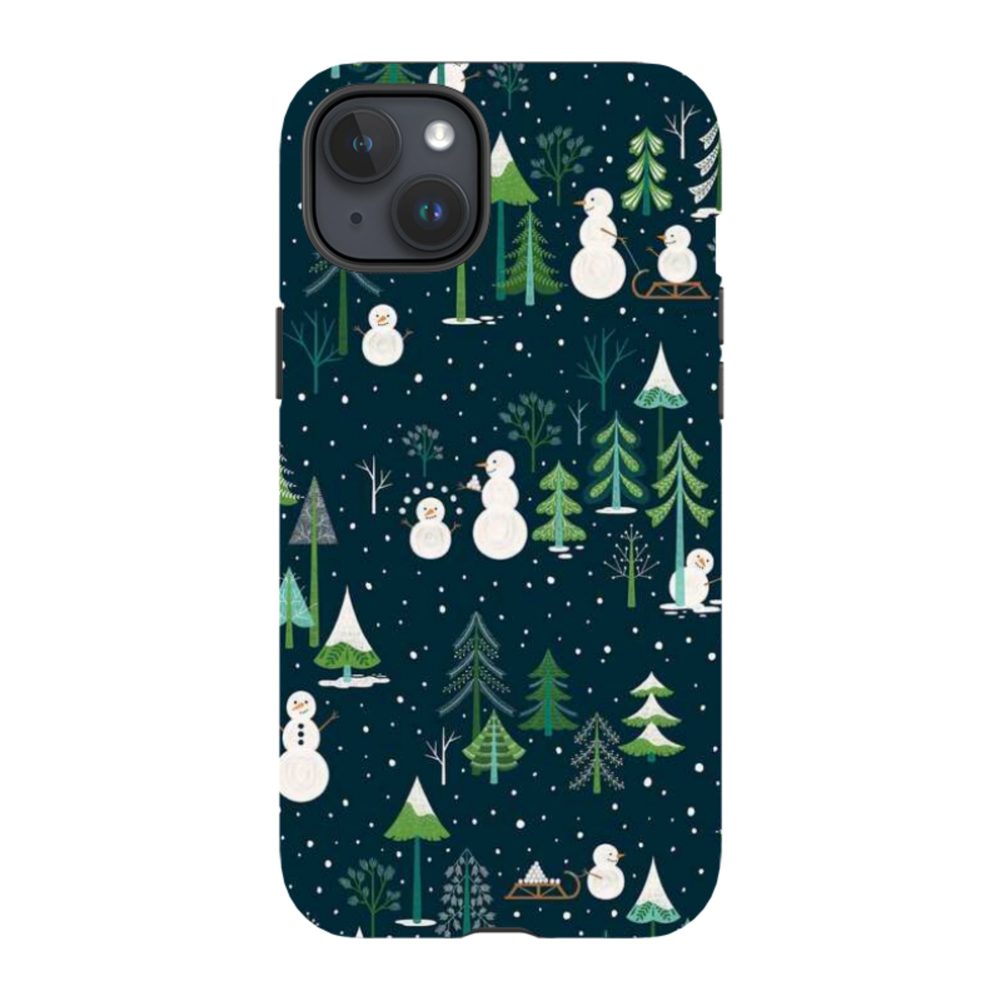 iPhone Tough Case - Snowman Playground By Jenny Zemanek
