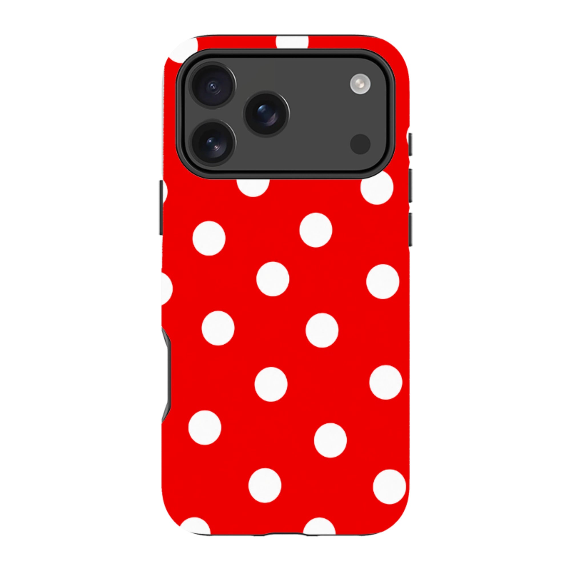 iPhone MagSafe Tough Case - Red & White Polka Dot