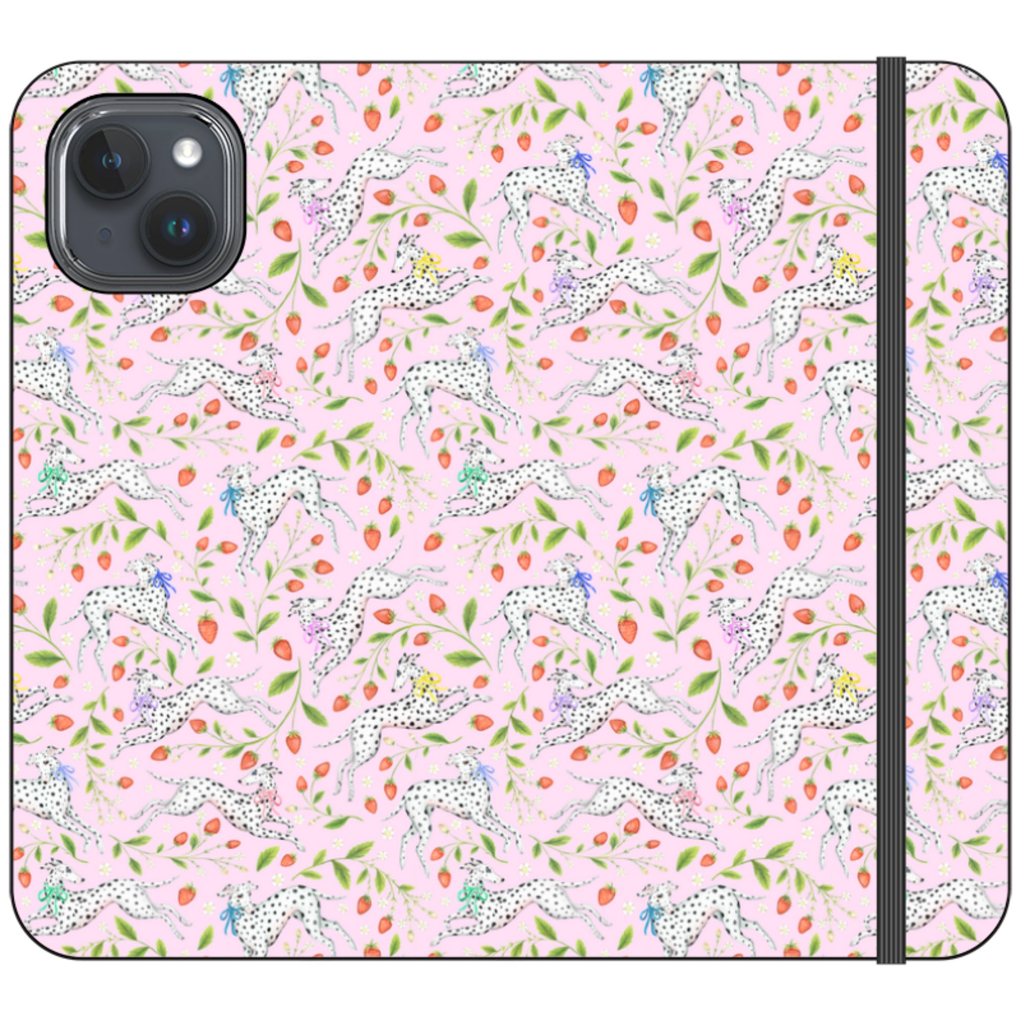 Spots and Strawbs Wallet Case By Catherine Rowe