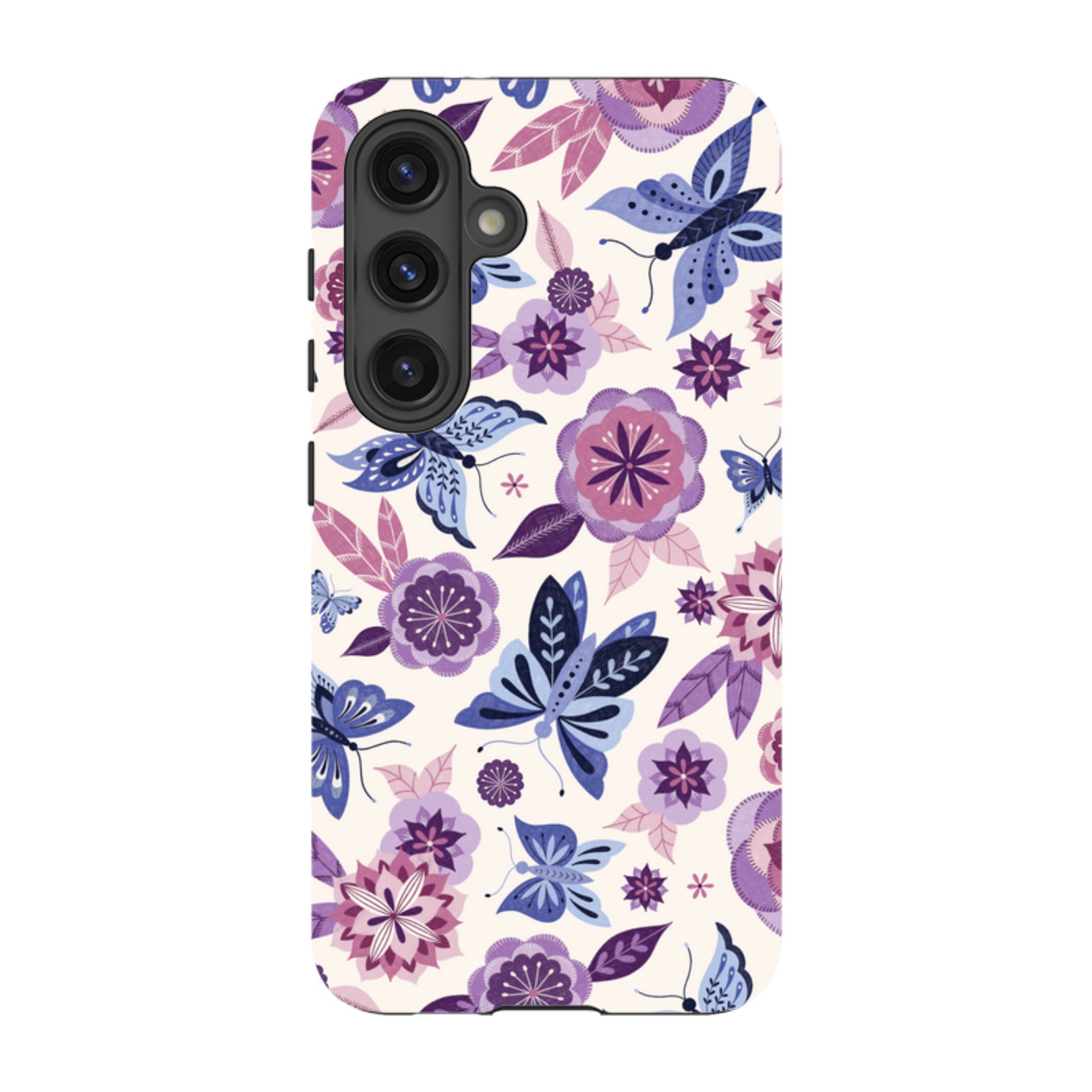 Samsung Tough Case - Butterfly Blooms Ivory By Jenny Zemanek