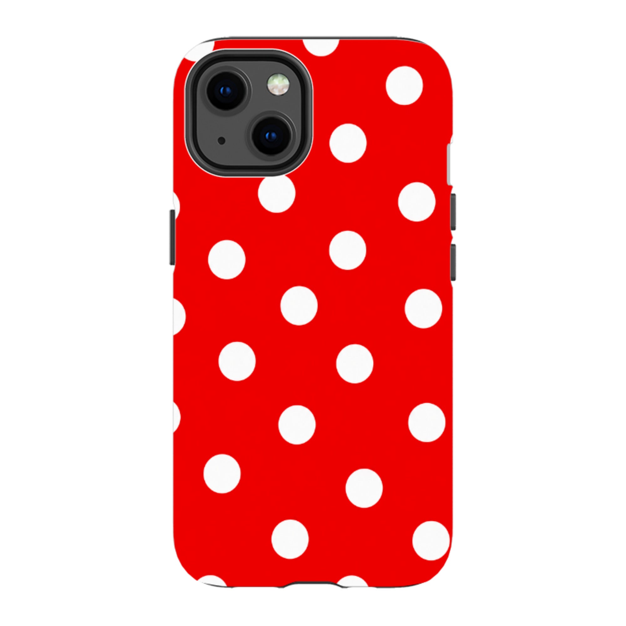 iPhone Tough Case - Red & White Polka Dot