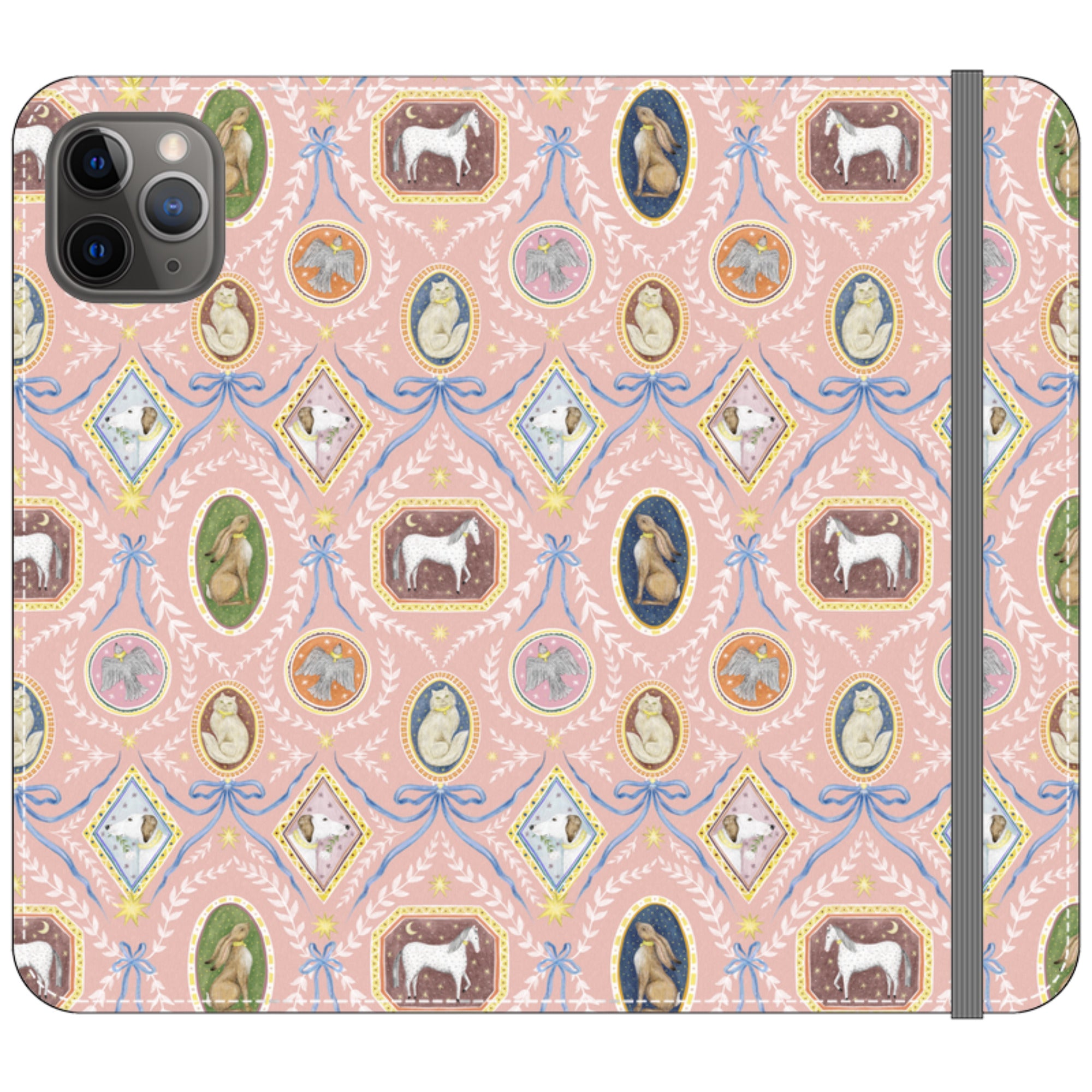 Charleston Peach Pink Wallet Case By Catherine Rowe