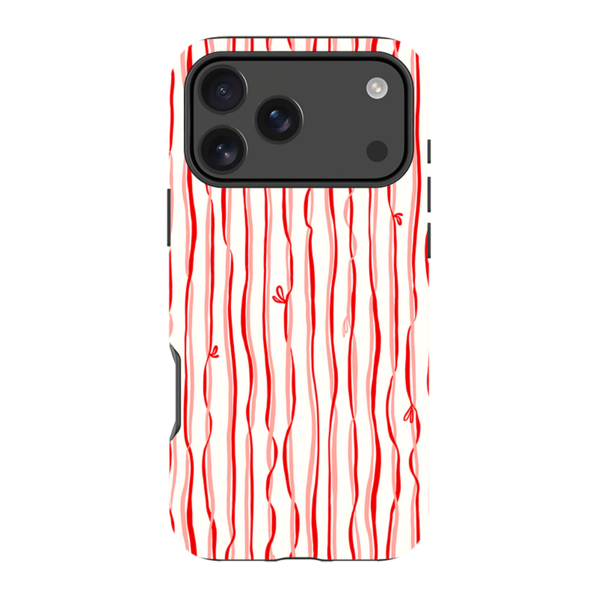 iPhone Tough Case - Ribbons pink and red By Katherine Quinn