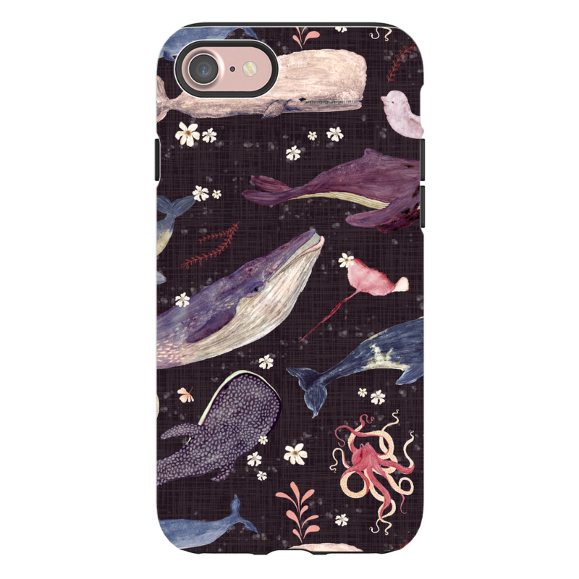 iPhone Tough Case - Whale Song Grape By Katherine Quinn