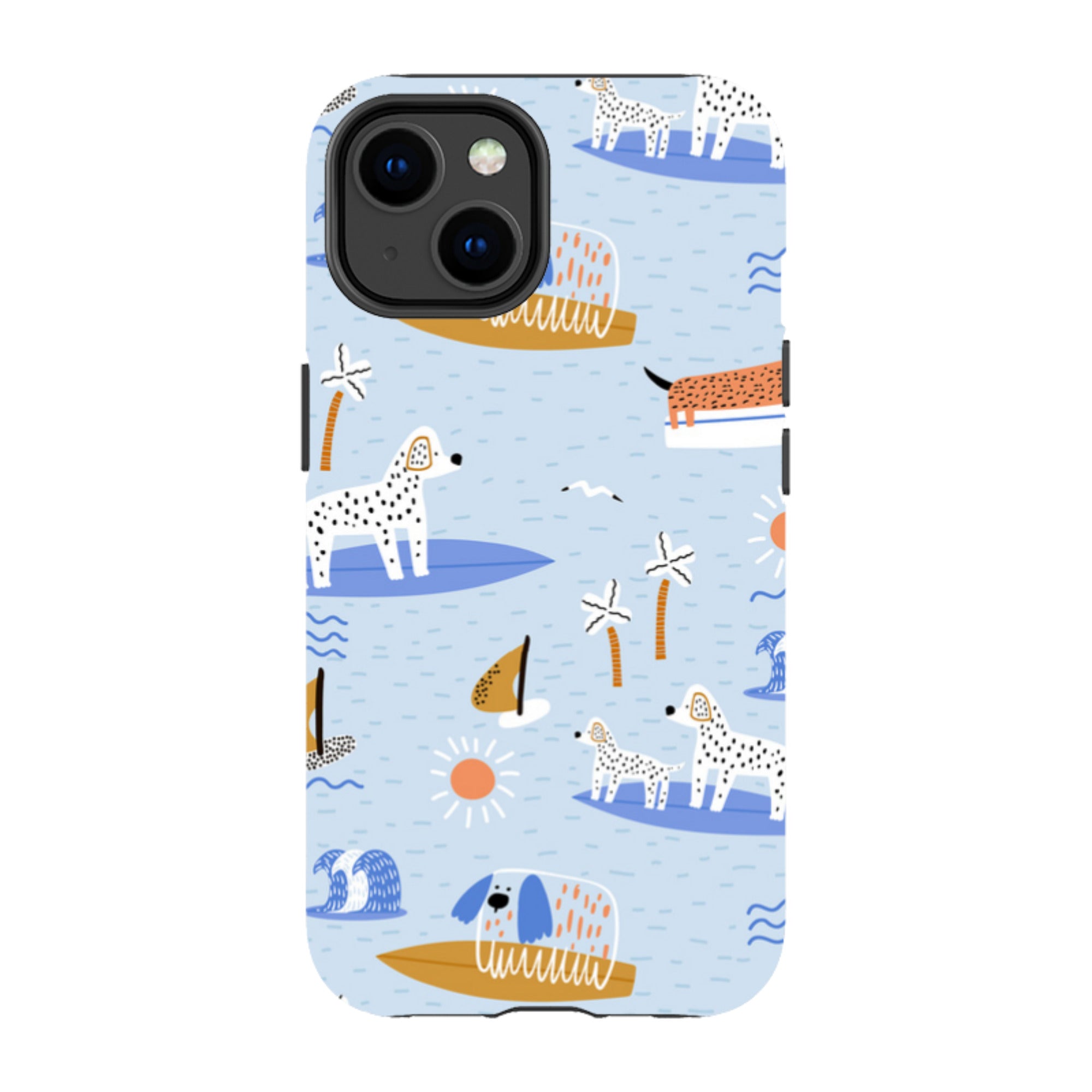 iPhone Tough Case - Surfing Dogs