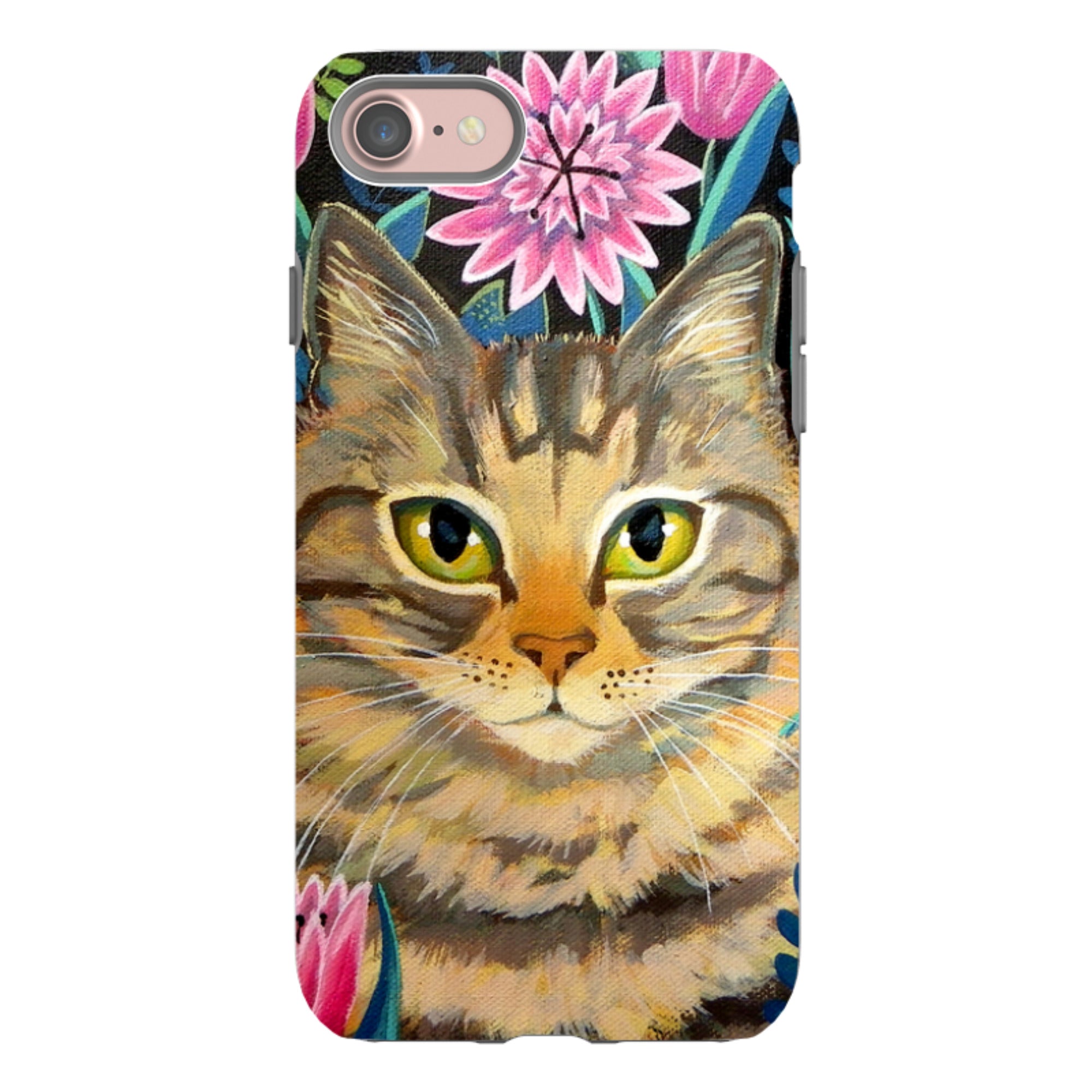 iPhone Tough Case - Tabby Cat By Mary Stubberfield