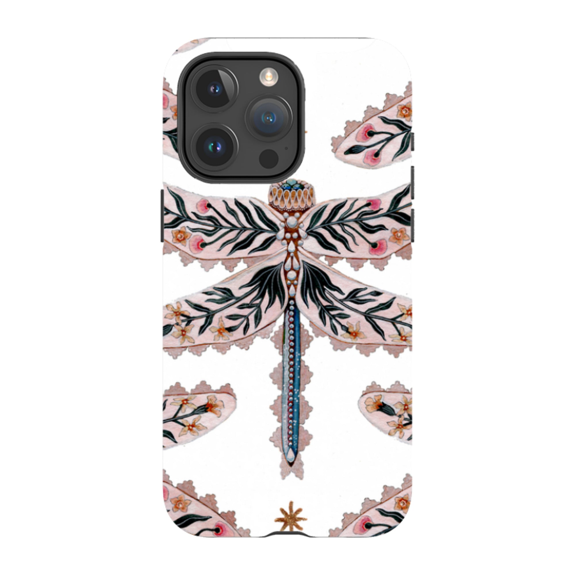 iPhone MagSafe Tough Case -  Dragonfly Pattern By Maria Matos