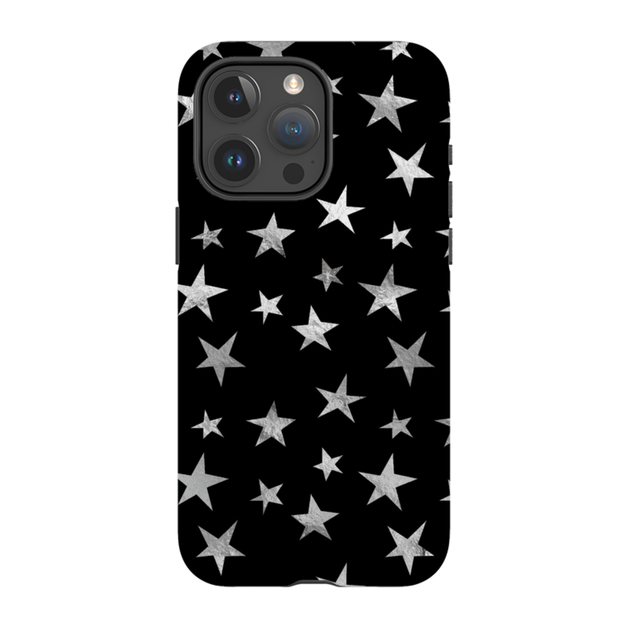 iPhone Tough Case - Black and Silver Stars