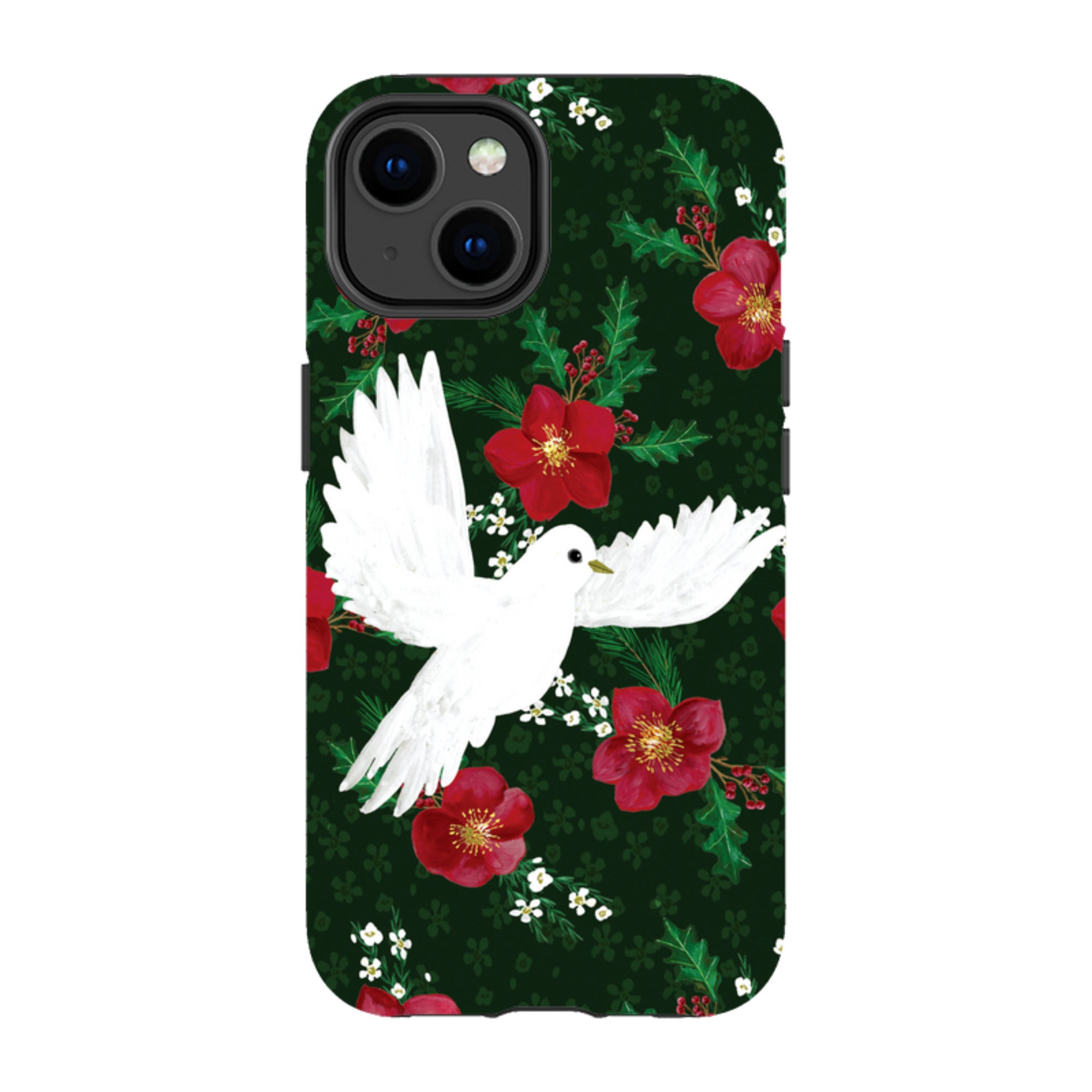 iPhone Tough Case - Dove and Floral By Abby Jacobs
