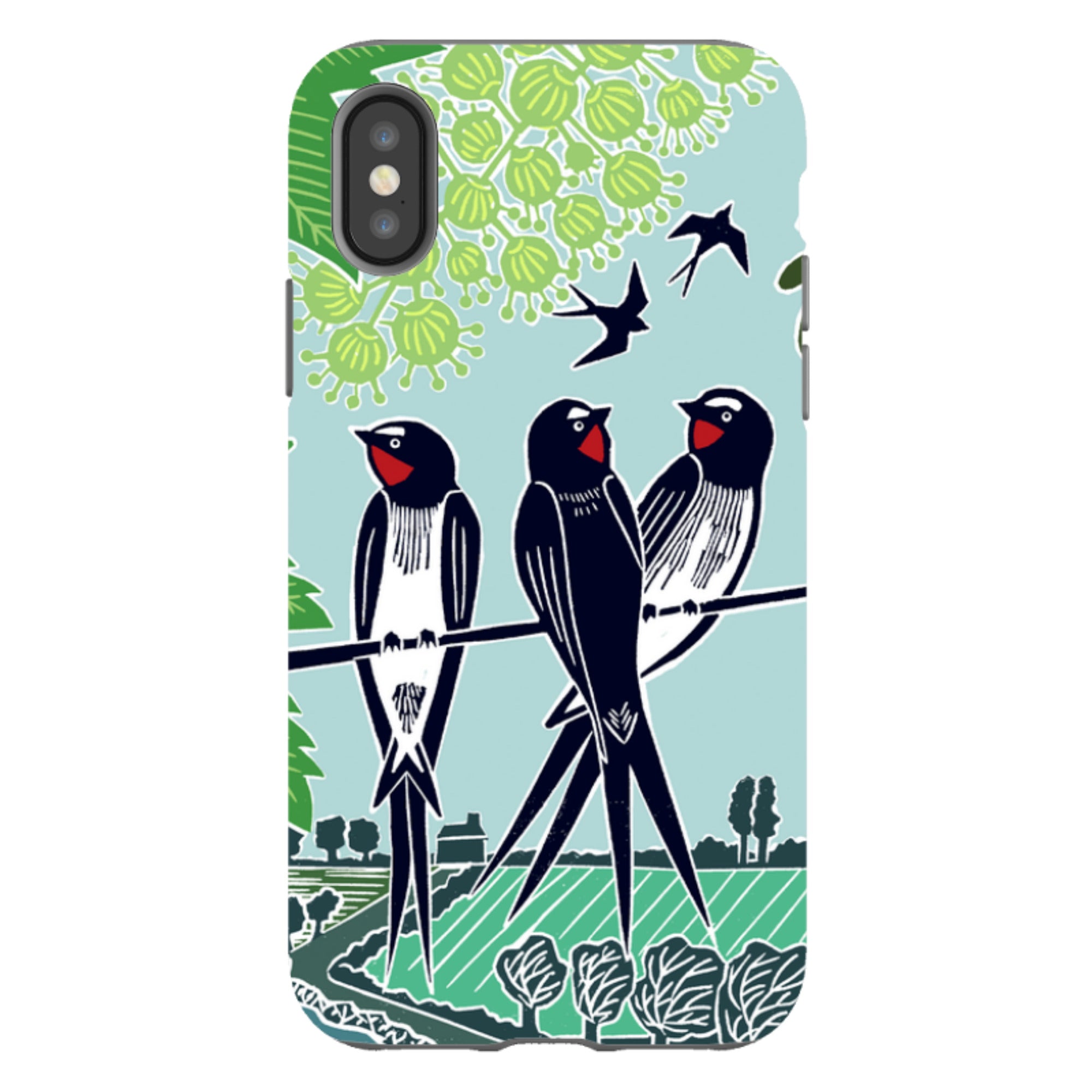 iPhone Tough Case - Swallows By Kate Heiss