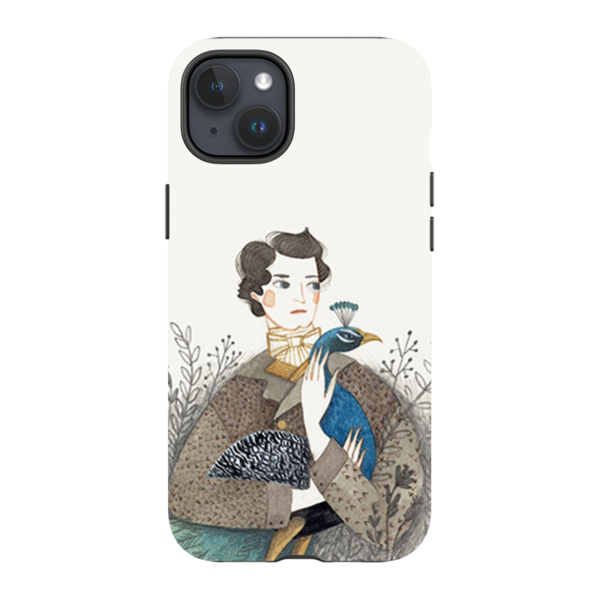 iPhone Tough Case - Man With Peacock By Meghann Rader