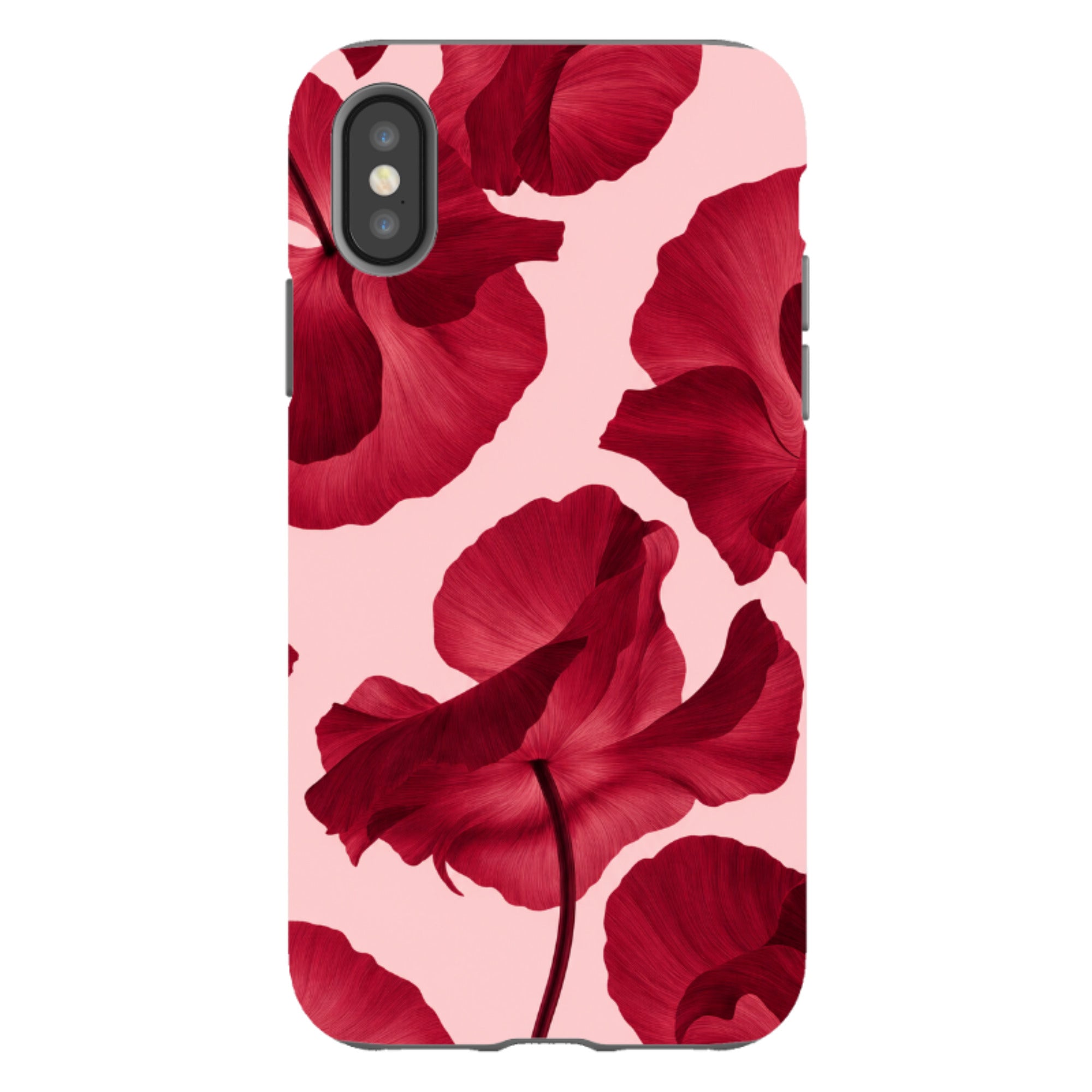 iPhone Tough Case - Burgundy Poppy